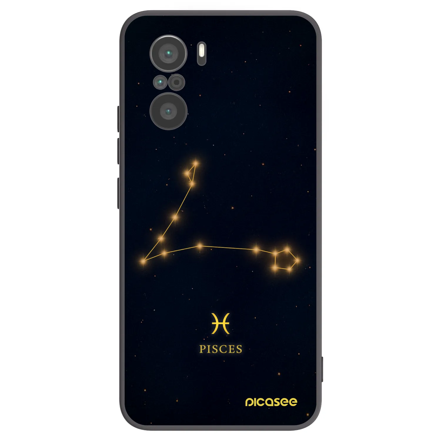 Picasee Xiaomi Poco F3 Hülle - Schwarzes Silikon - PISCES