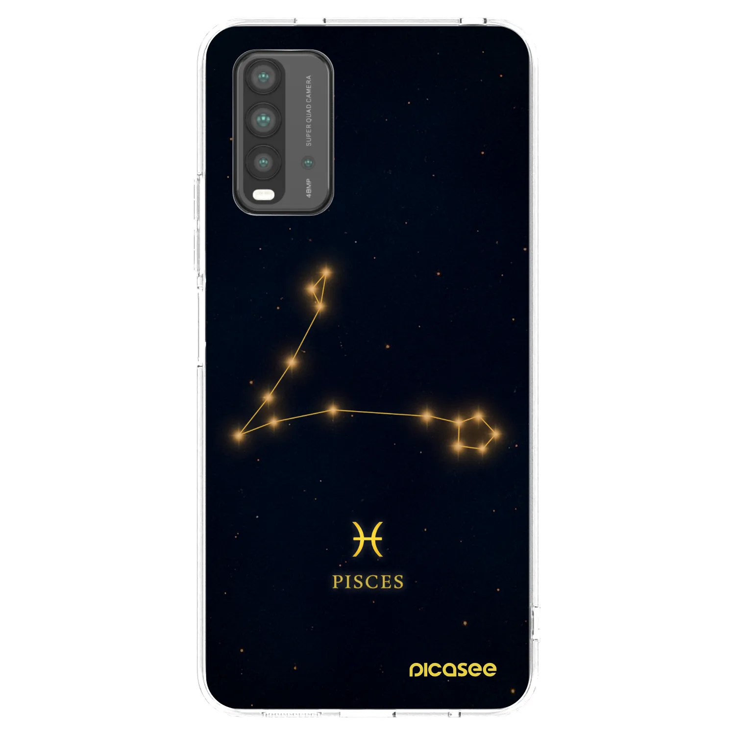 Picasee Xiaomi Redmi 9T Hülle - Schwarzes Silikon - PISCES