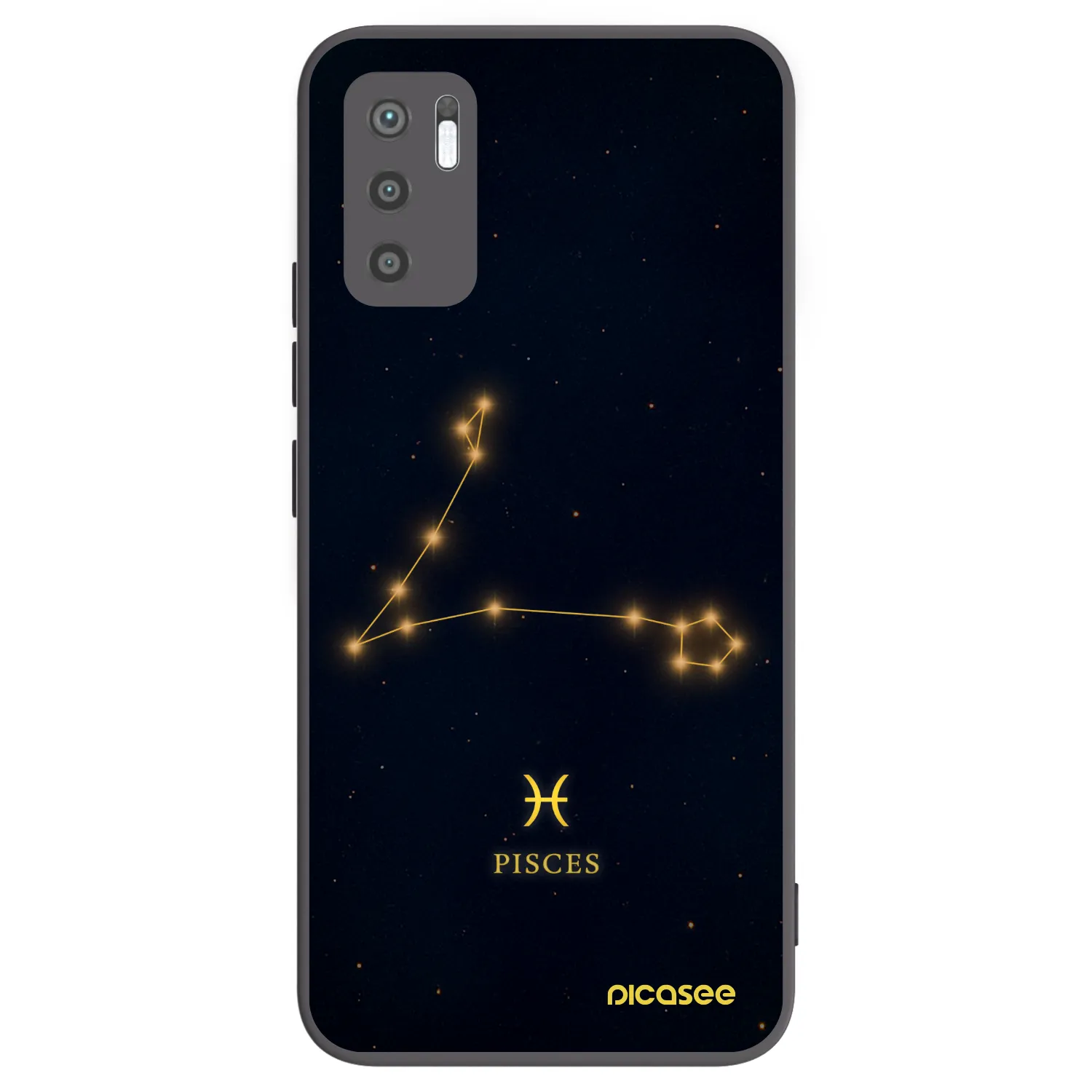 Picasee Xiaomi Redmi Note 10 5G Hülle - Schwarzes Silikon - PISCES