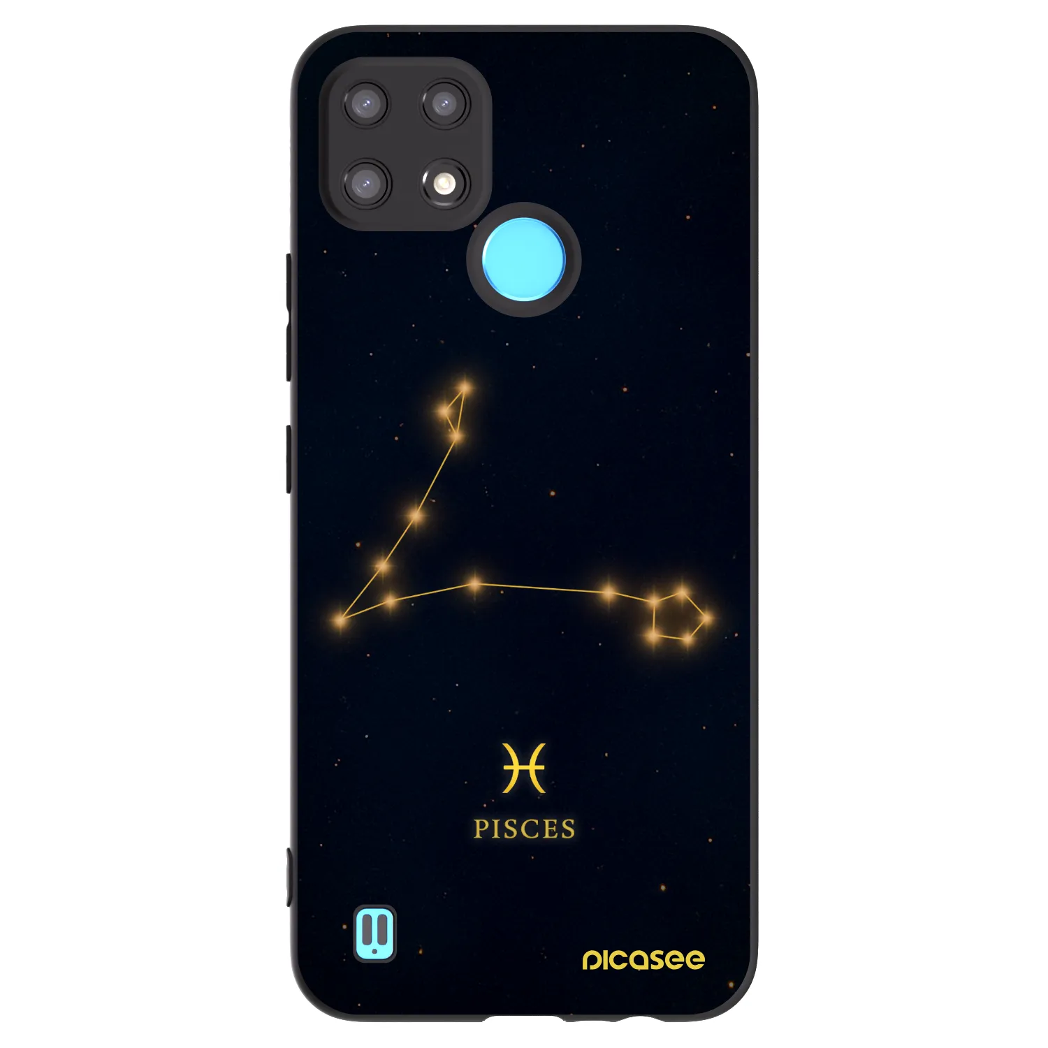 Picasee Realme C21 Hülle - Schwarzes Silikon - PISCES