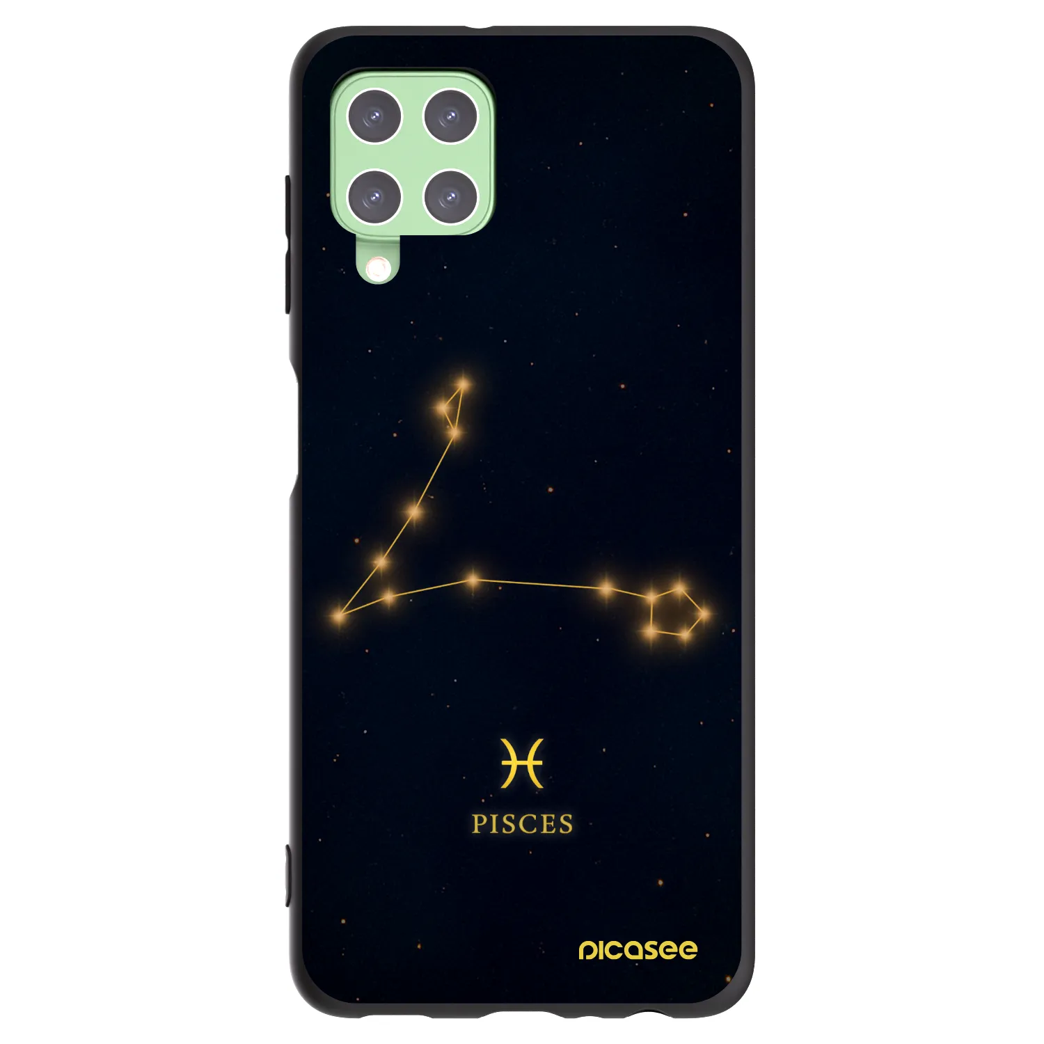 Picasee Samsung Galaxy A22 A225F 4G Hülle - Schwarzes Silikon - PISCES