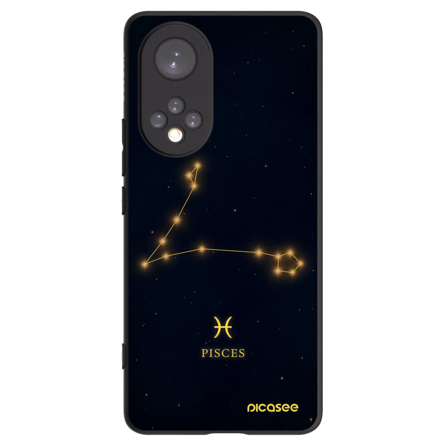 Picasee Honor 50 5G Hülle - Schwarzes Silikon - PISCES
