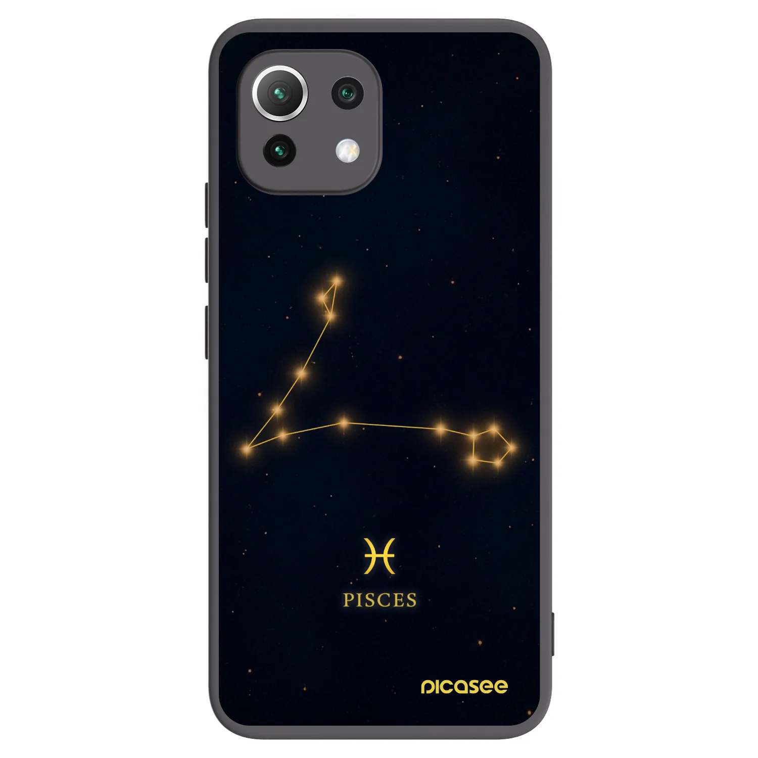 Picasee Xiaomi 11 Lite 5G NE Hülle - Schwarzes Silikon - PISCES