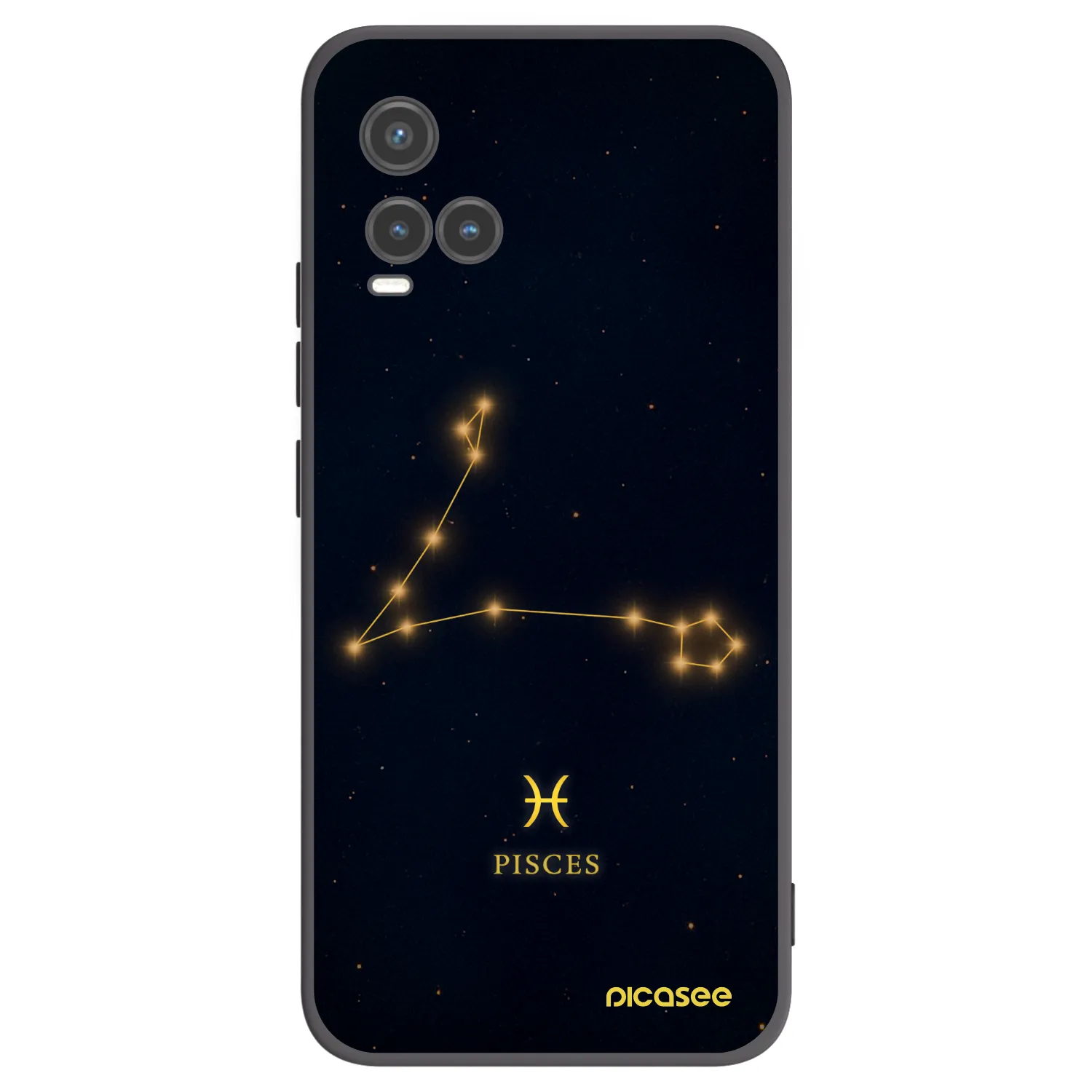 Picasee Vivo Y33s Hülle - Schwarzes Silikon - PISCES