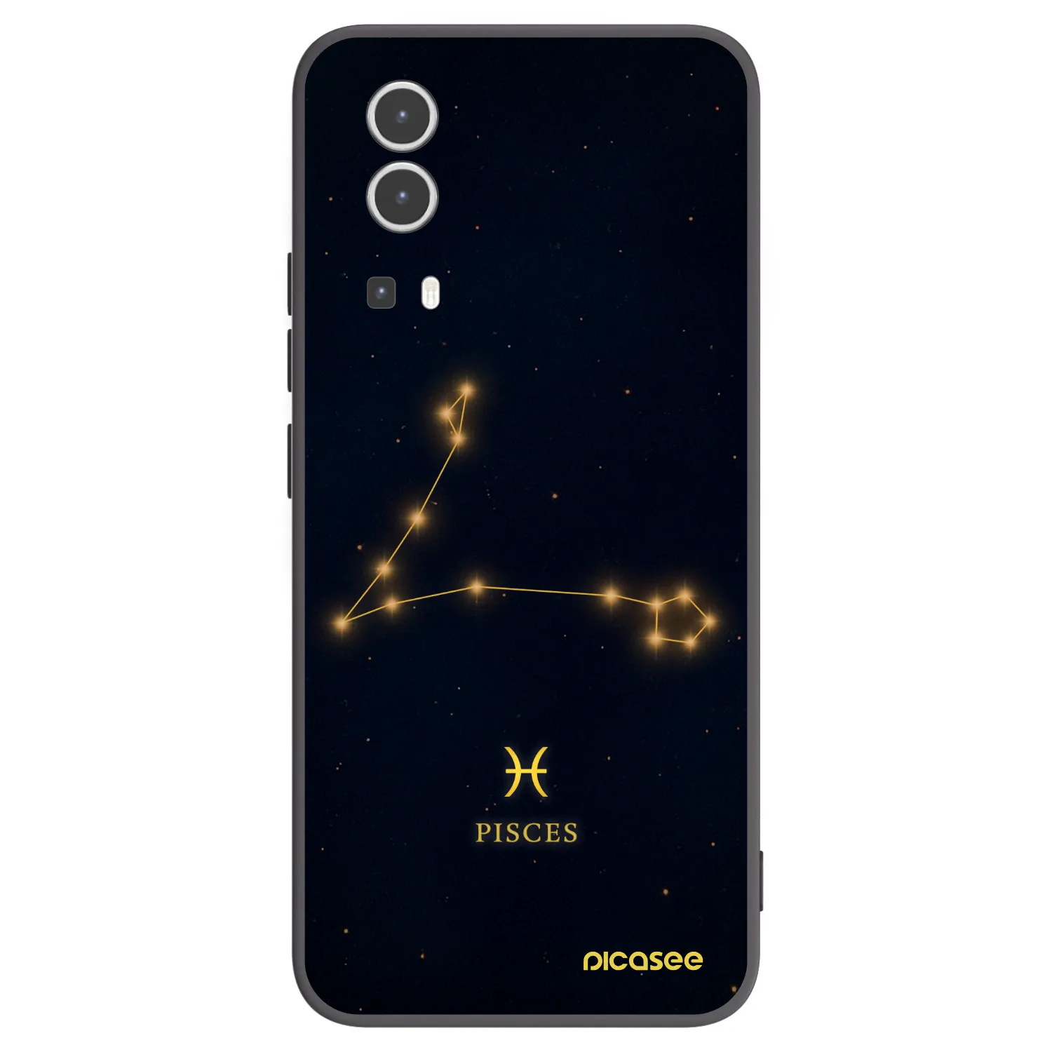 Picasee Vivo Y72 5G Hülle - Schwarzes Silikon - PISCES