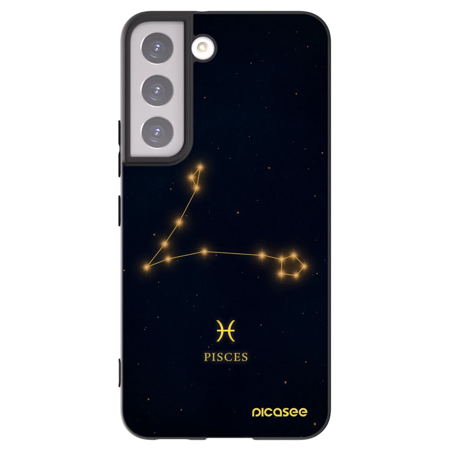 Picasee Samsung Galaxy S22 5G Hülle - Schwarzes Silikon - PISCES