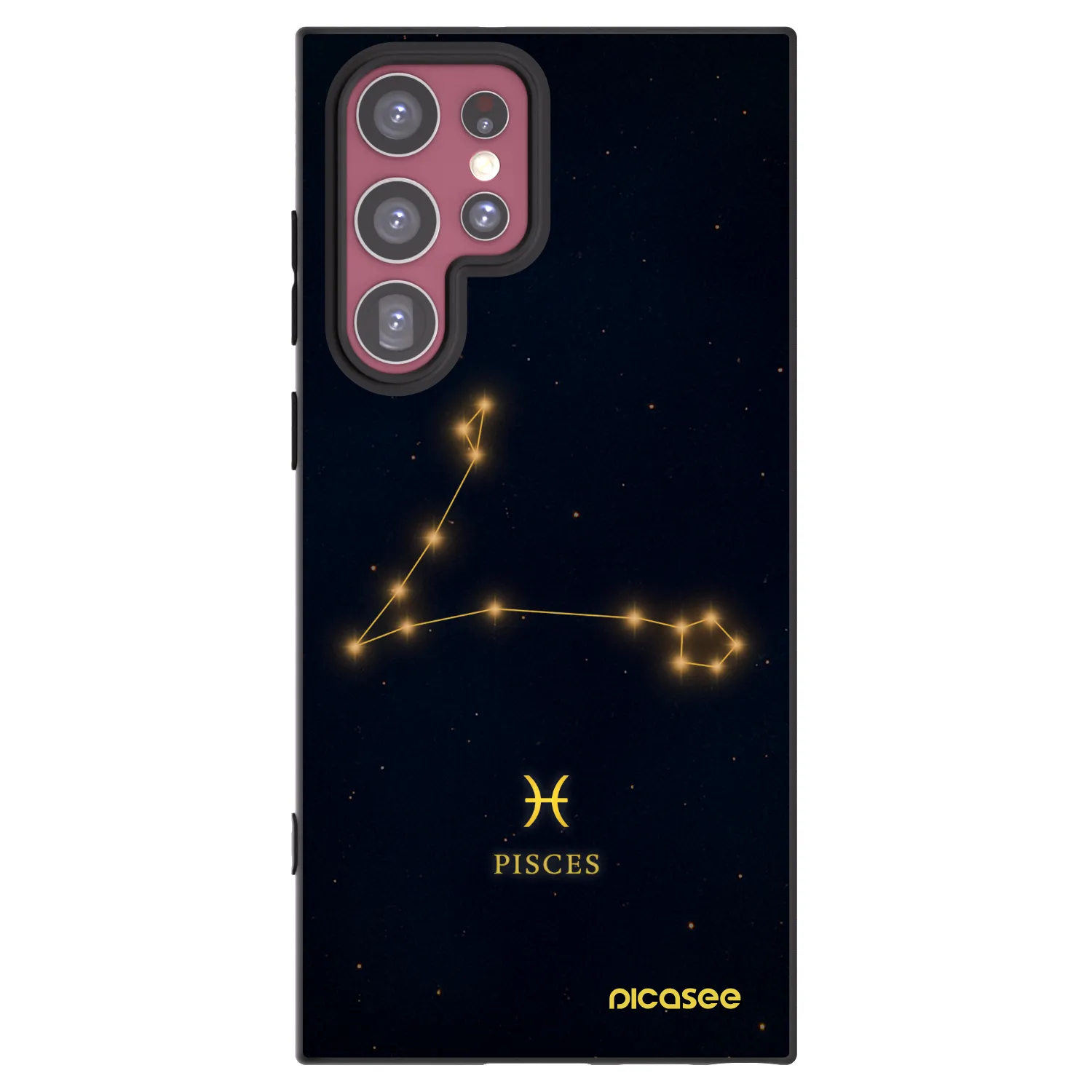 Picasee Samsung Galaxy S22 Ultra 5G Hülle - Schwarzes Silikon - PISCES