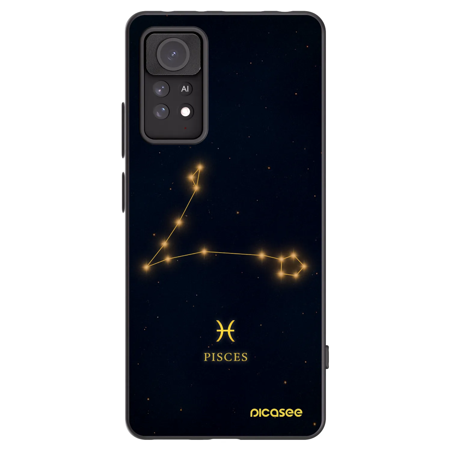 Picasee Xiaomi Redmi Note 11 Pro Hülle - Schwarzes Silikon - PISCES