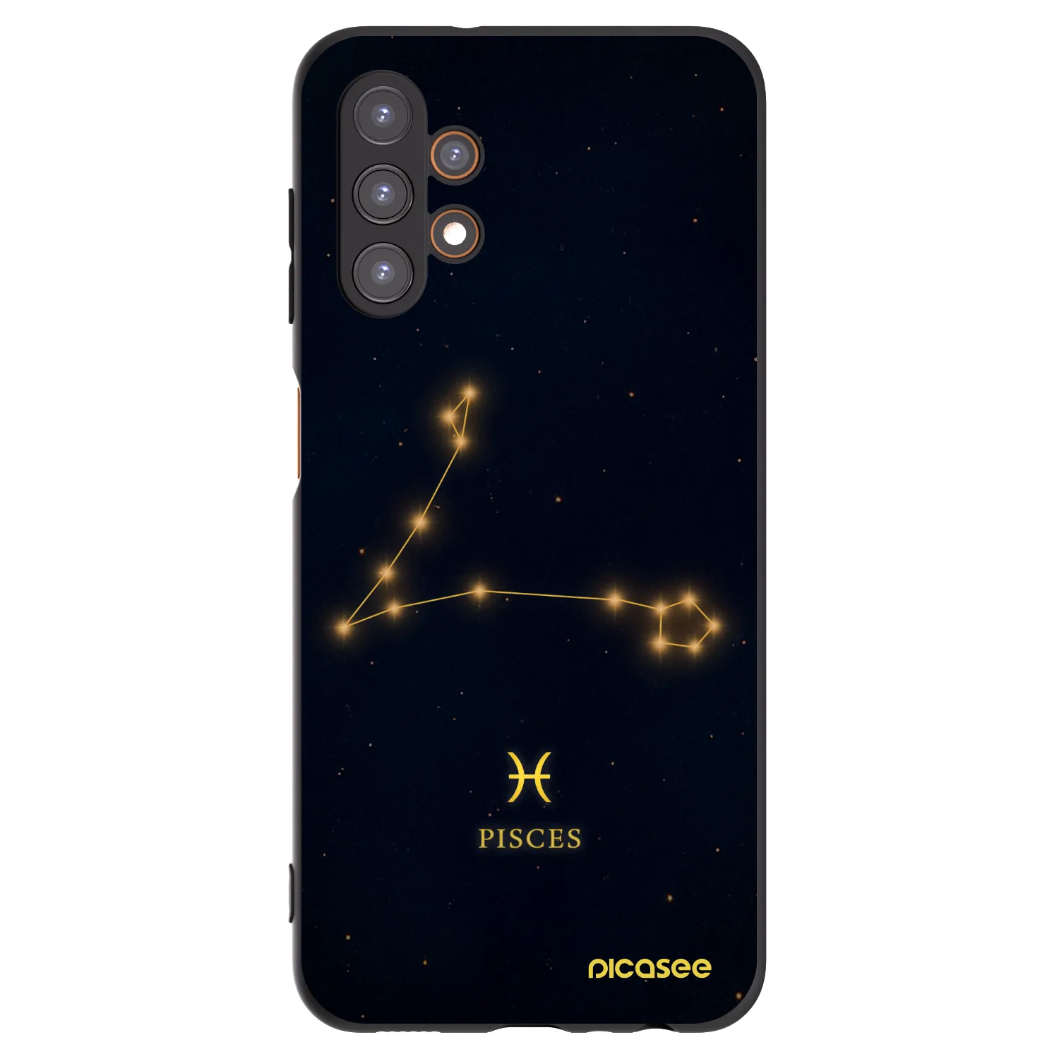 Picasee Samsung Galaxy A13 4G A135 Hülle - Schwarzes Silikon - PISCES