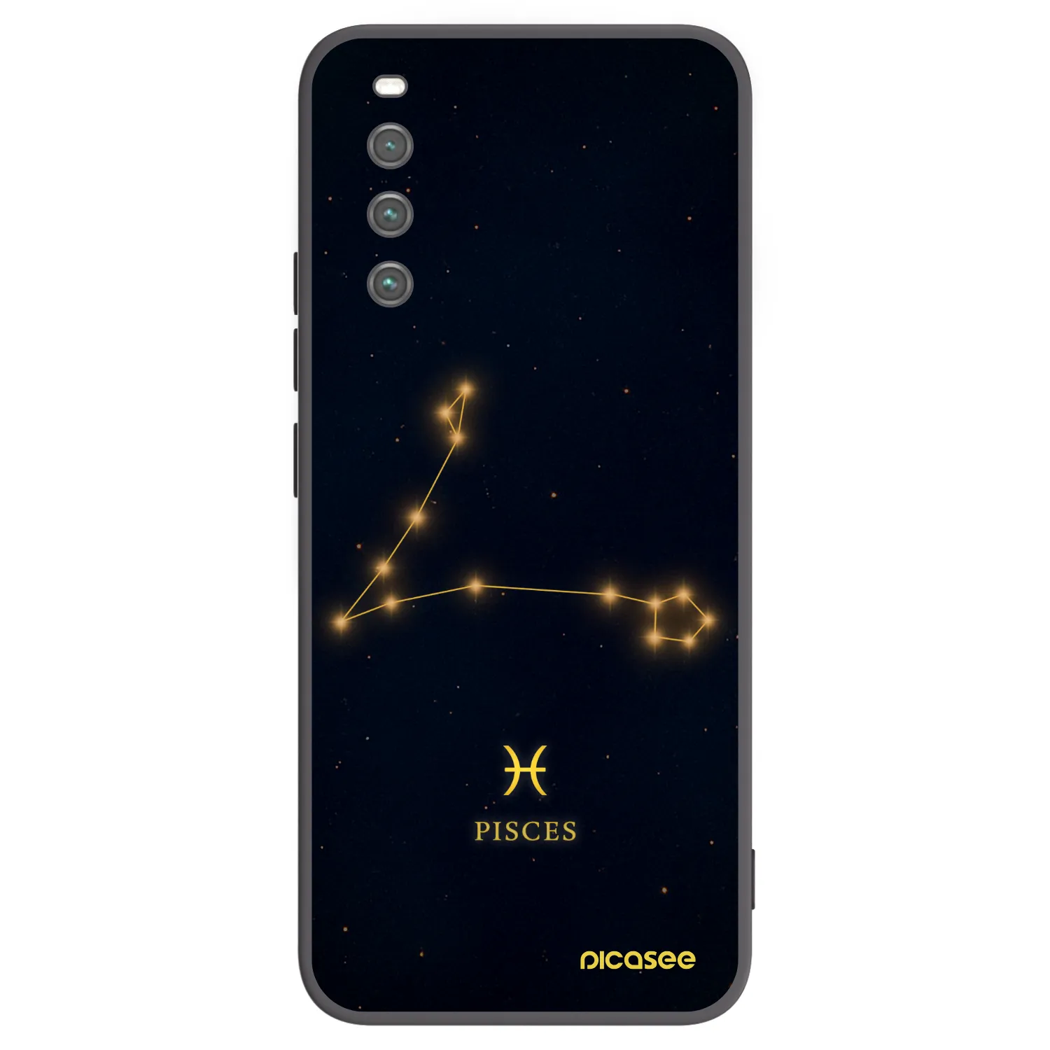 Picasee Sony Xperia 10 IV 5G Hülle - Schwarzes Silikon - PISCES