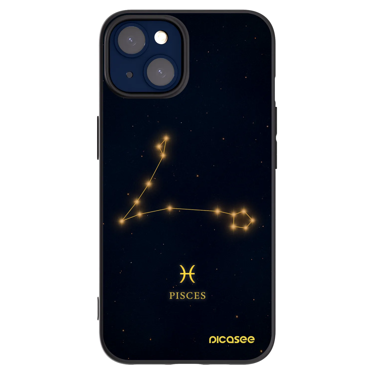 Picasee Apple iPhone 14 Hülle - Schwarzes Silikon - PISCES