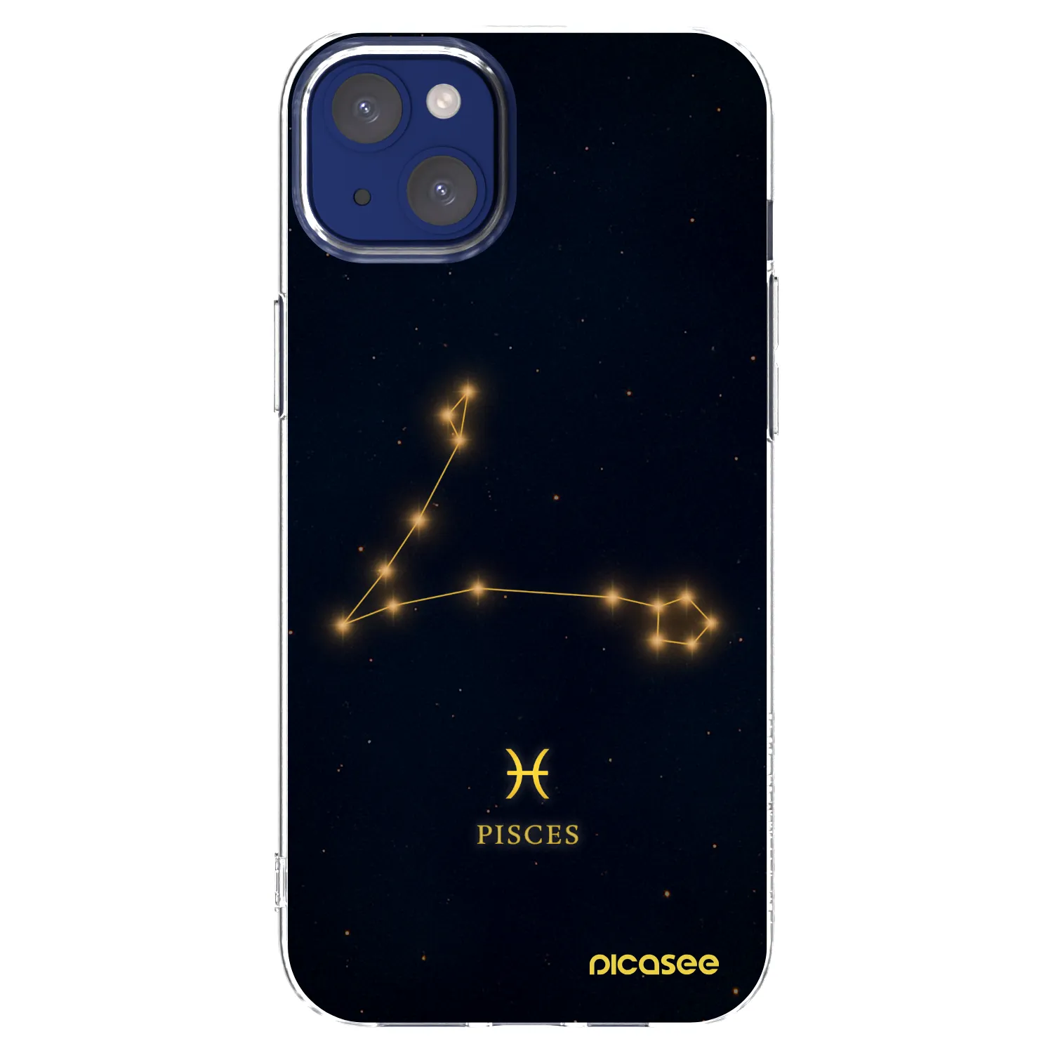 Picasee Apple iPhone 14 Plus Hülle - Transparentes Silikon - PISCES