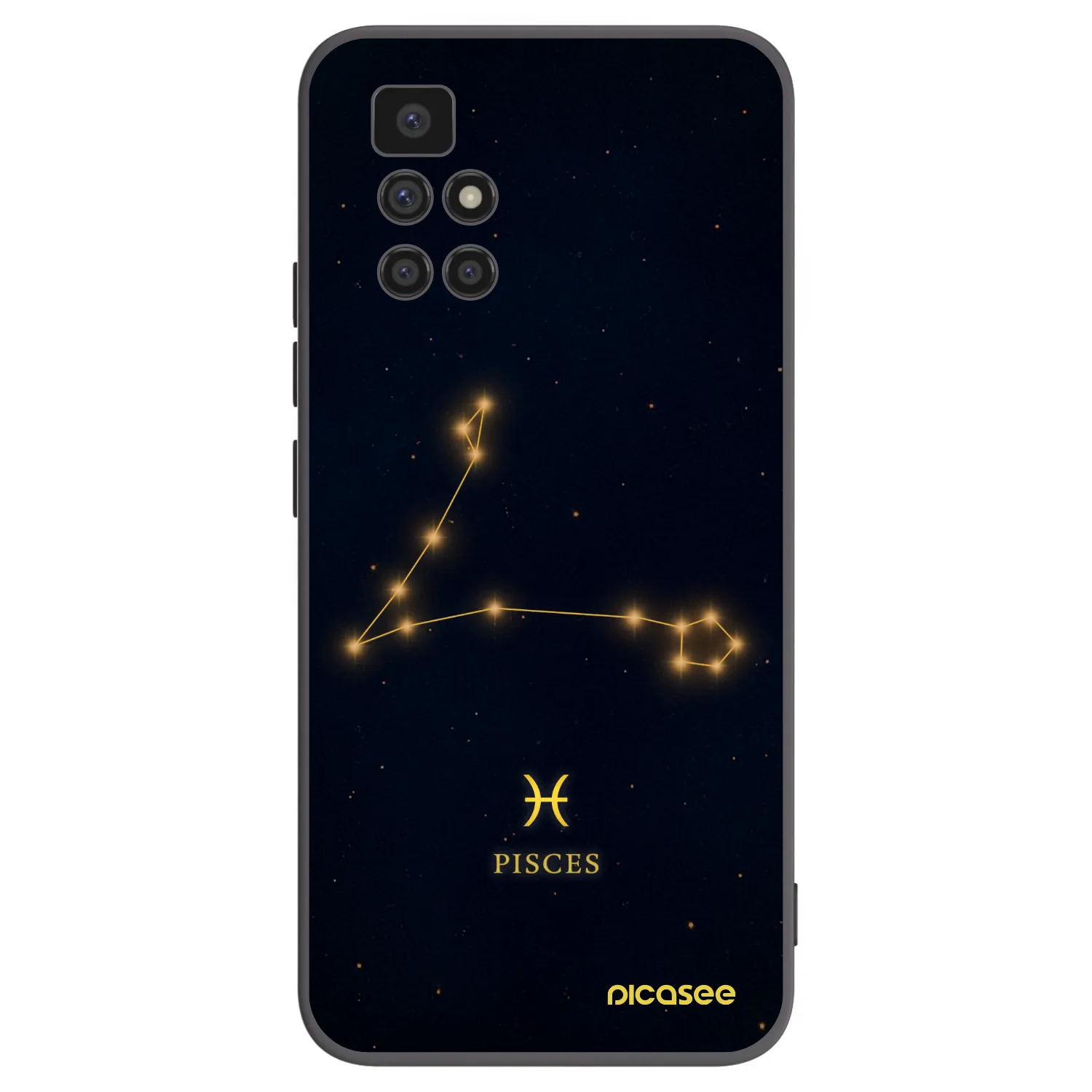 Picasee Xiaomi Redmi 10 (2022) Hülle - Schwarzes Silikon - PISCES