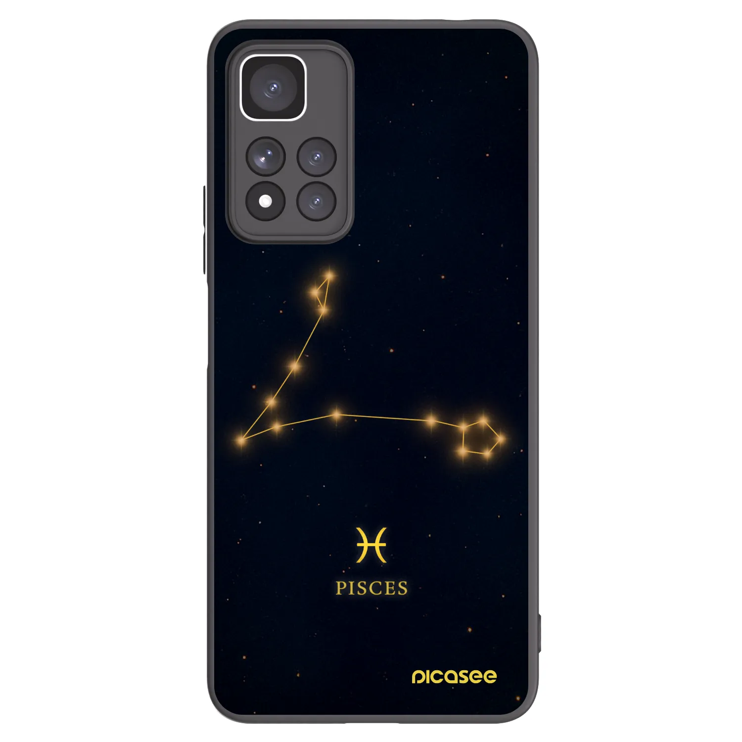 Picasee Xiaomi Redmi Note 11 Pro+ 5G Hülle - Schwarzes Silikon - PISCES
