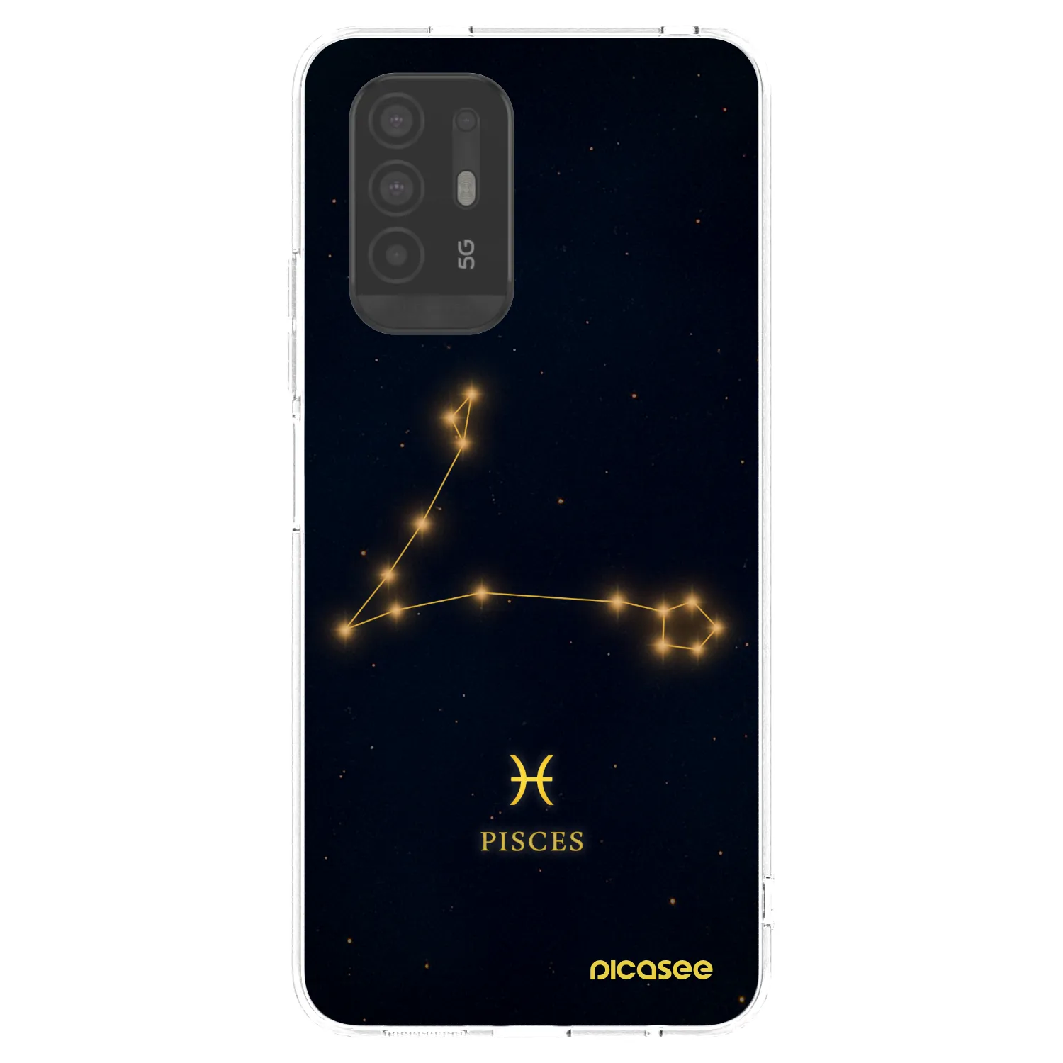 Picasee OPPO A94 5G Hülle - Transparentes Silikon - PISCES