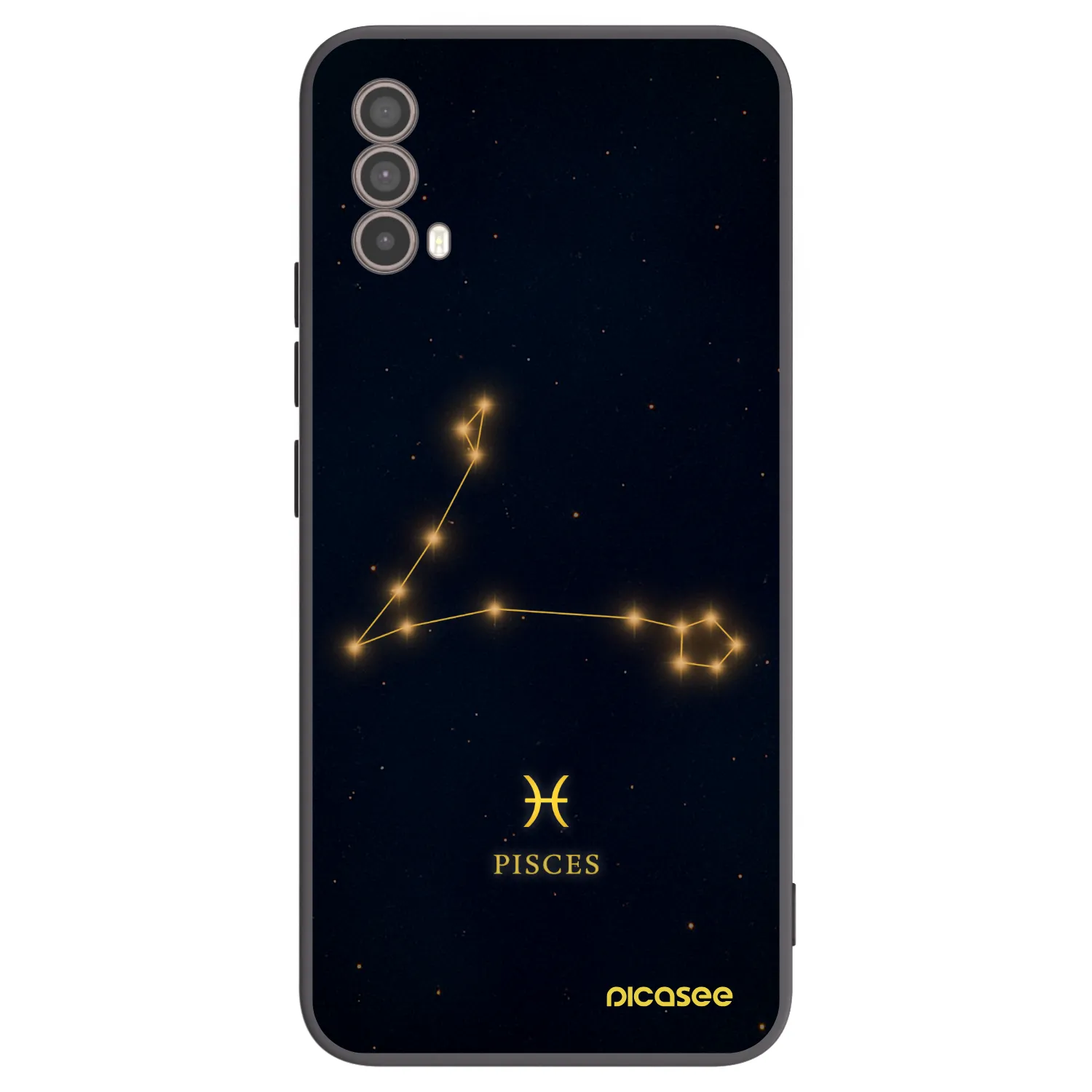 Picasee Motorola Moto E40 Hülle - Schwarzes Silikon - PISCES