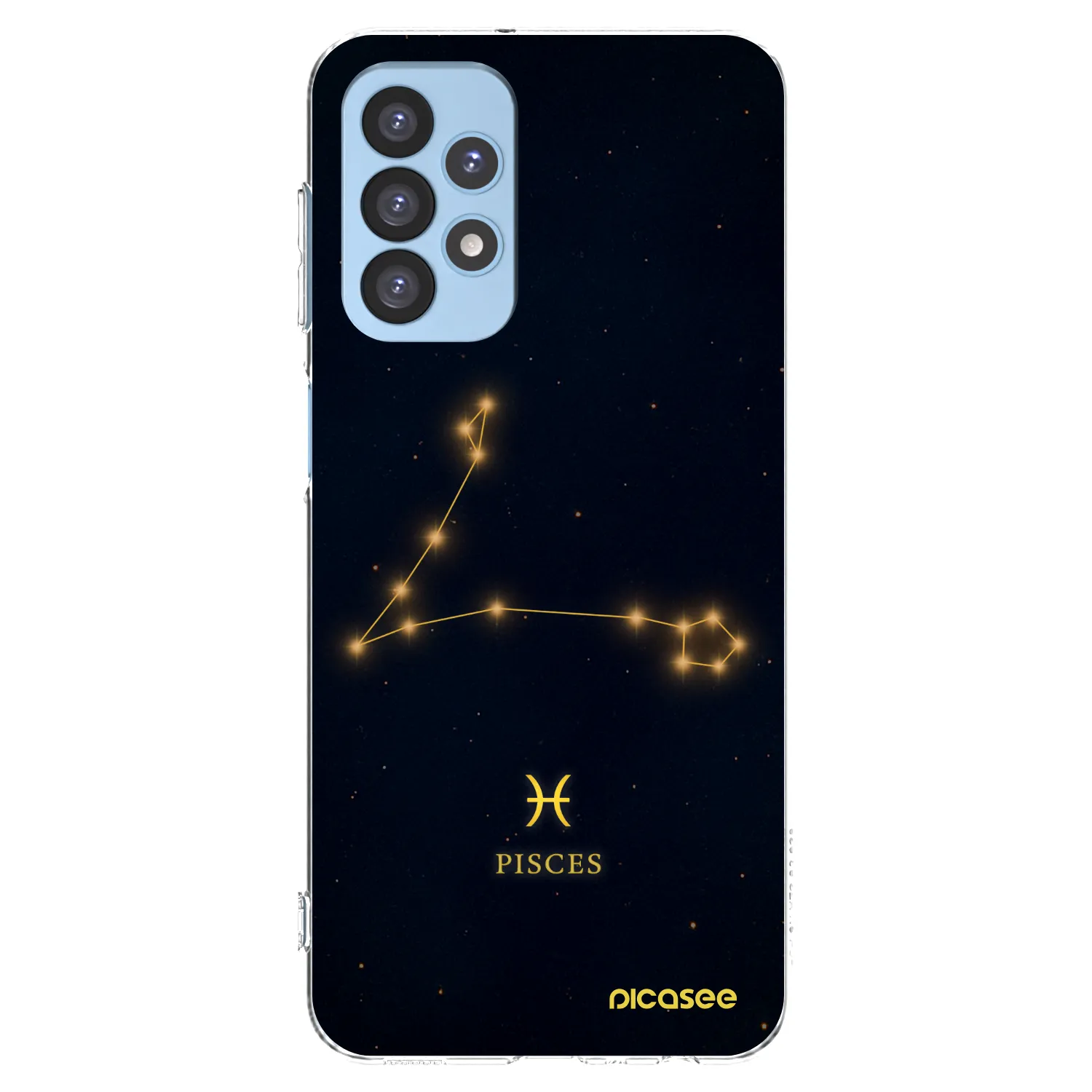 Picasee Samsung Galaxy A23 A235F 4G Hülle - Transparentes Silikon - PISCES