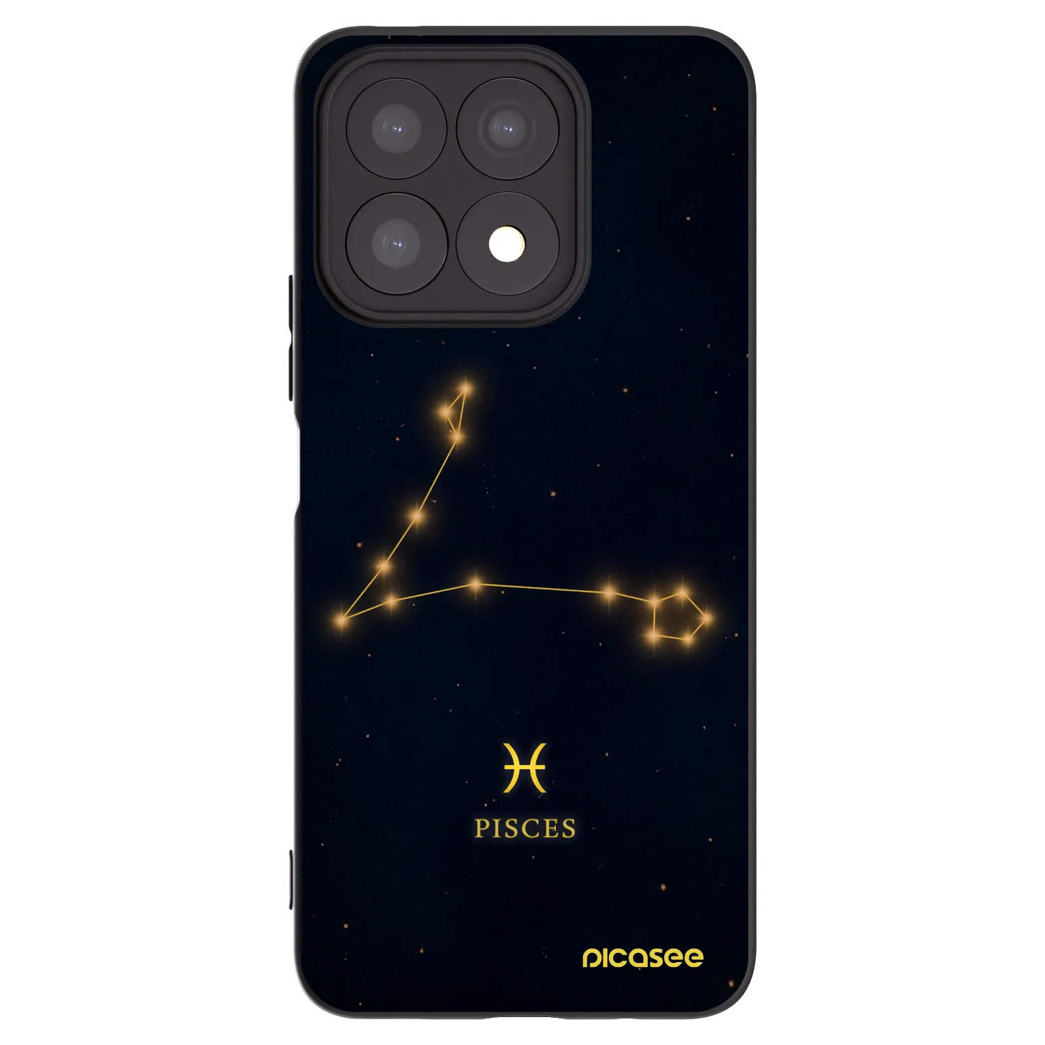 Picasee Honor X8a Hülle - Schwarzes Silikon - PISCES