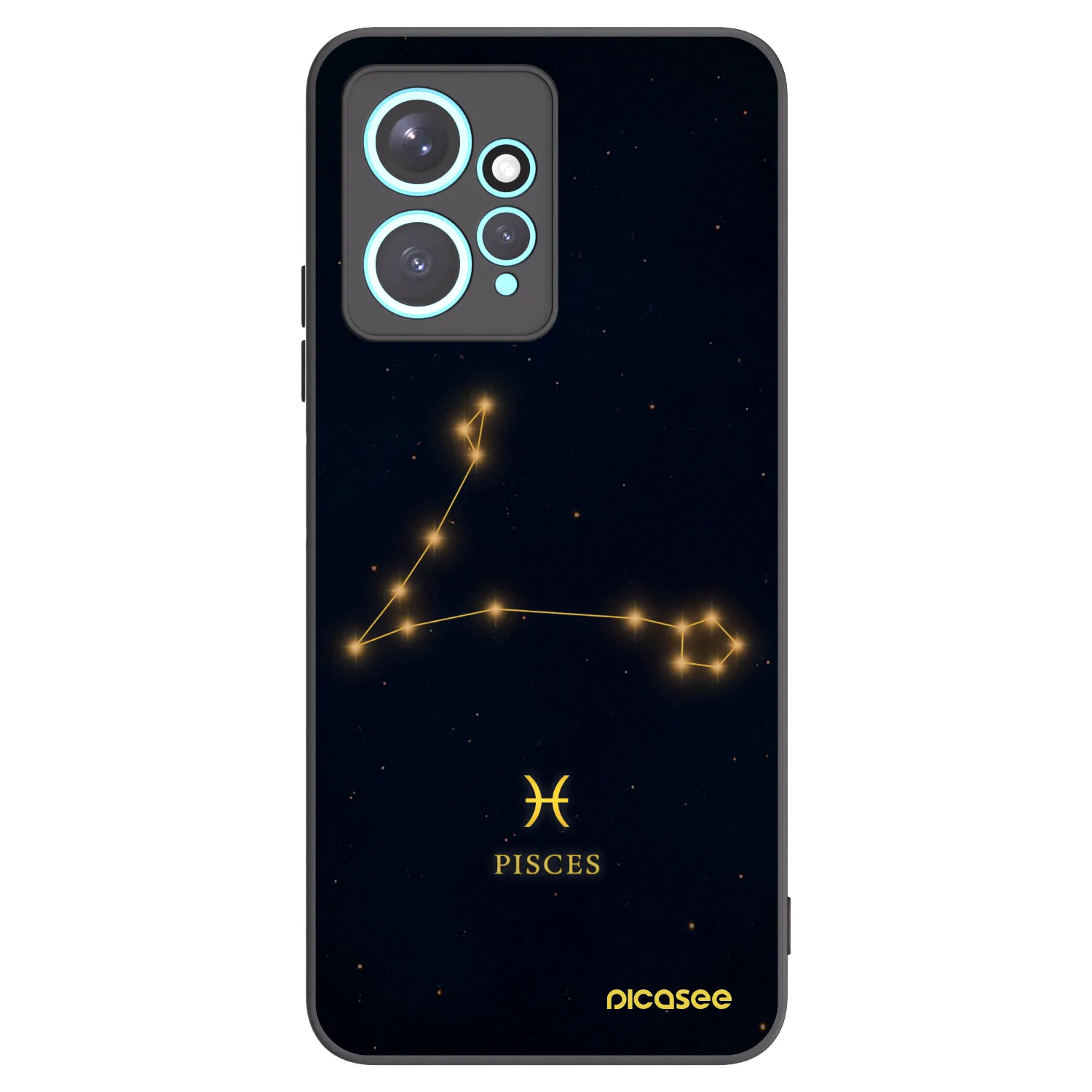 Picasee Xiaomi Redmi Note 12 4G Hülle - Schwarzes Silikon - PISCES