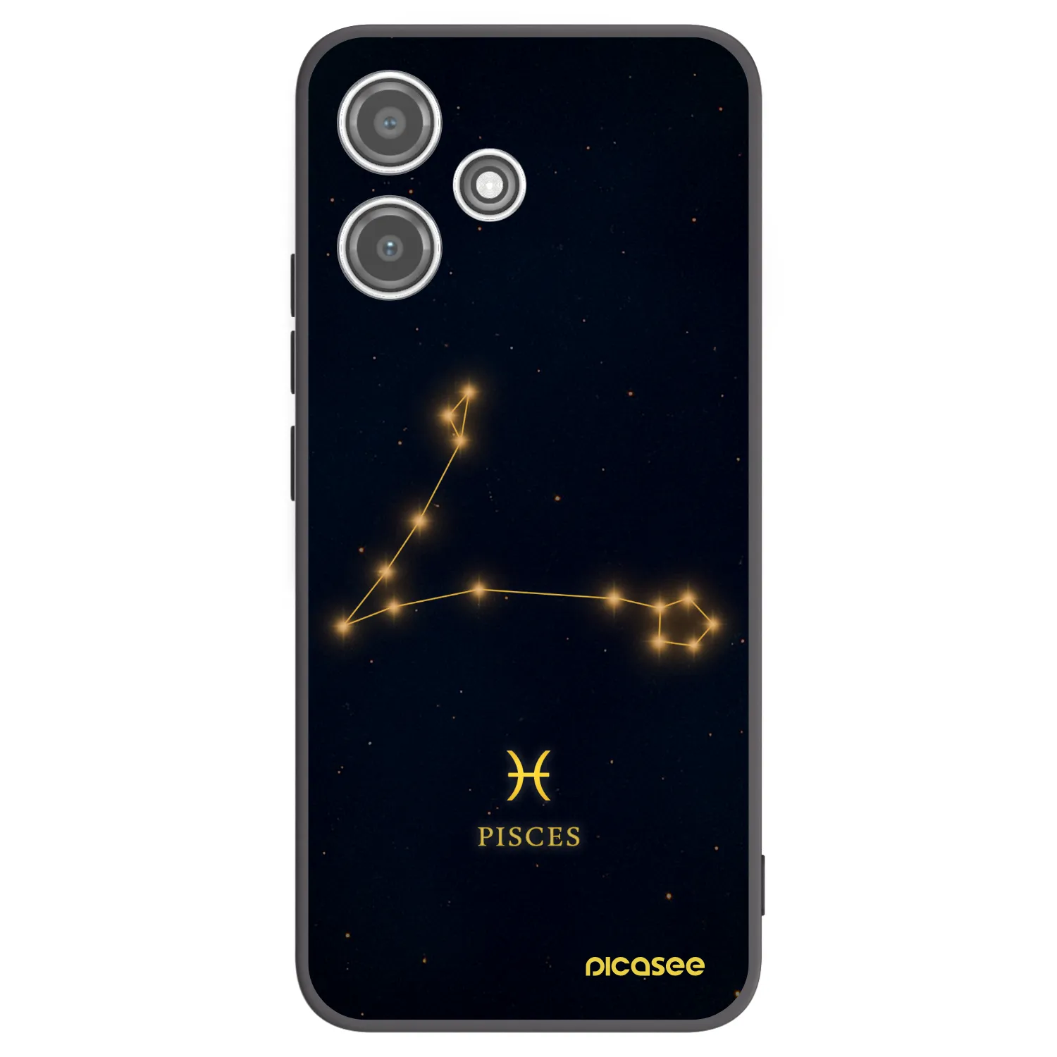 Picasee Xiaomi Redmi 12 5G Hülle - Schwarzes Silikon - PISCES
