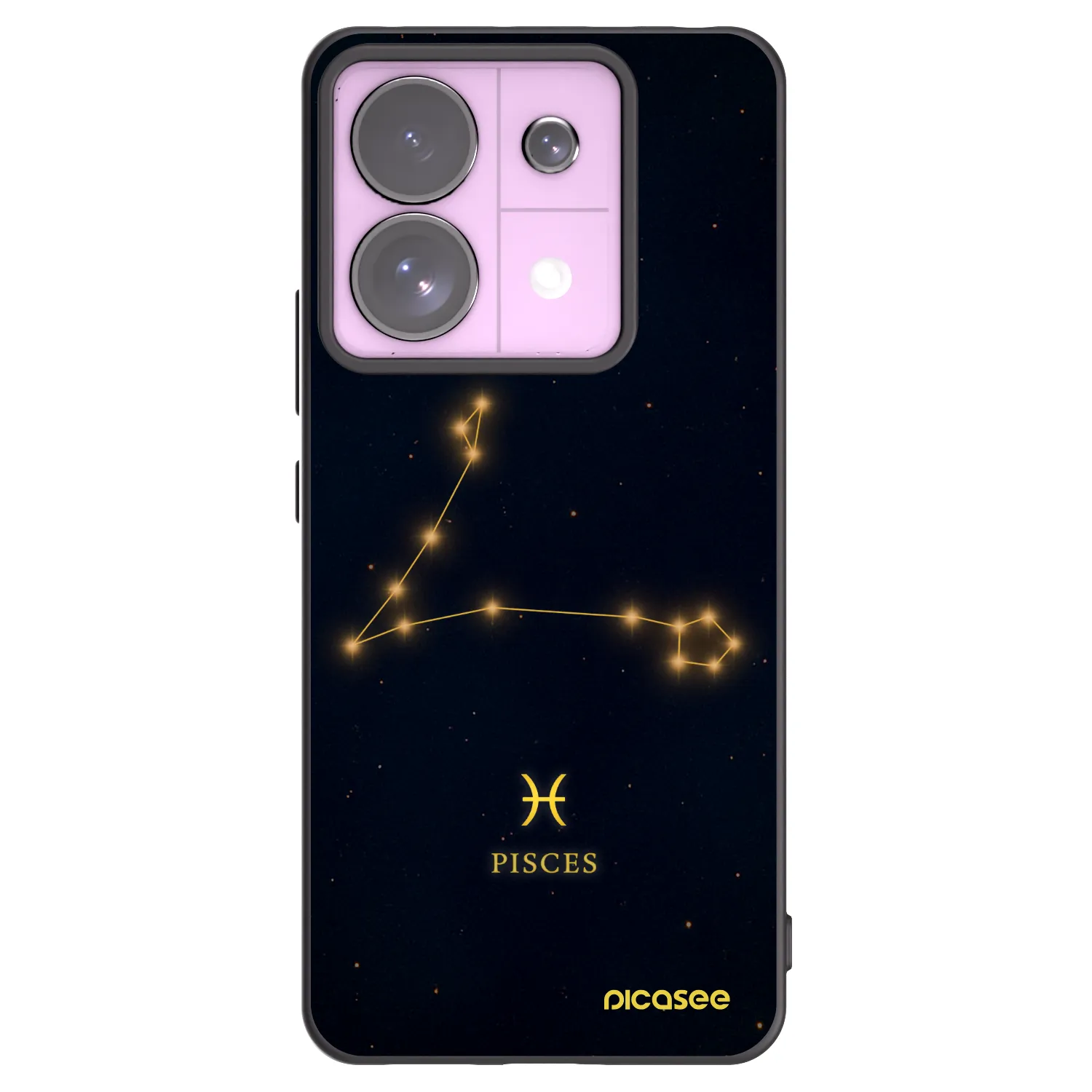 Picasee Xiaomi Redmi Note 13 Pro 5G Hülle - Schwarzes Silikon - PISCES