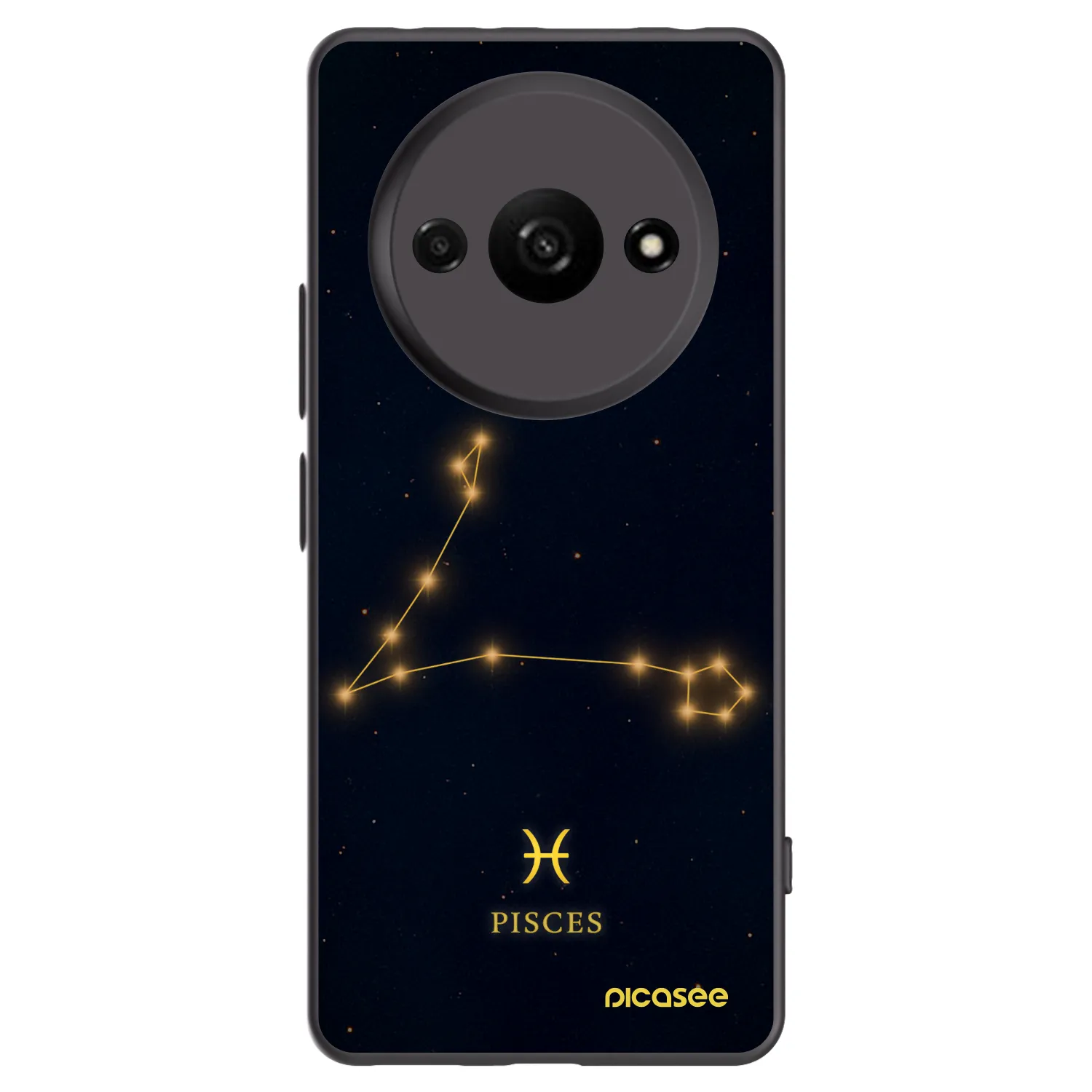 Picasee Xiaomi Redmi A3 Hülle - Schwarzes Silikon - PISCES