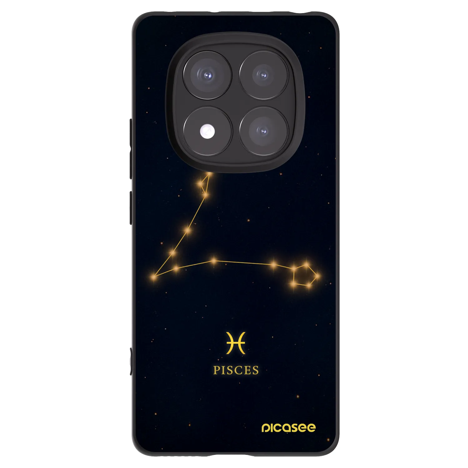 Picasee Xiaomi Redmi Note 14 Pro 5G Hülle - Schwarzes Silikon - PISCES