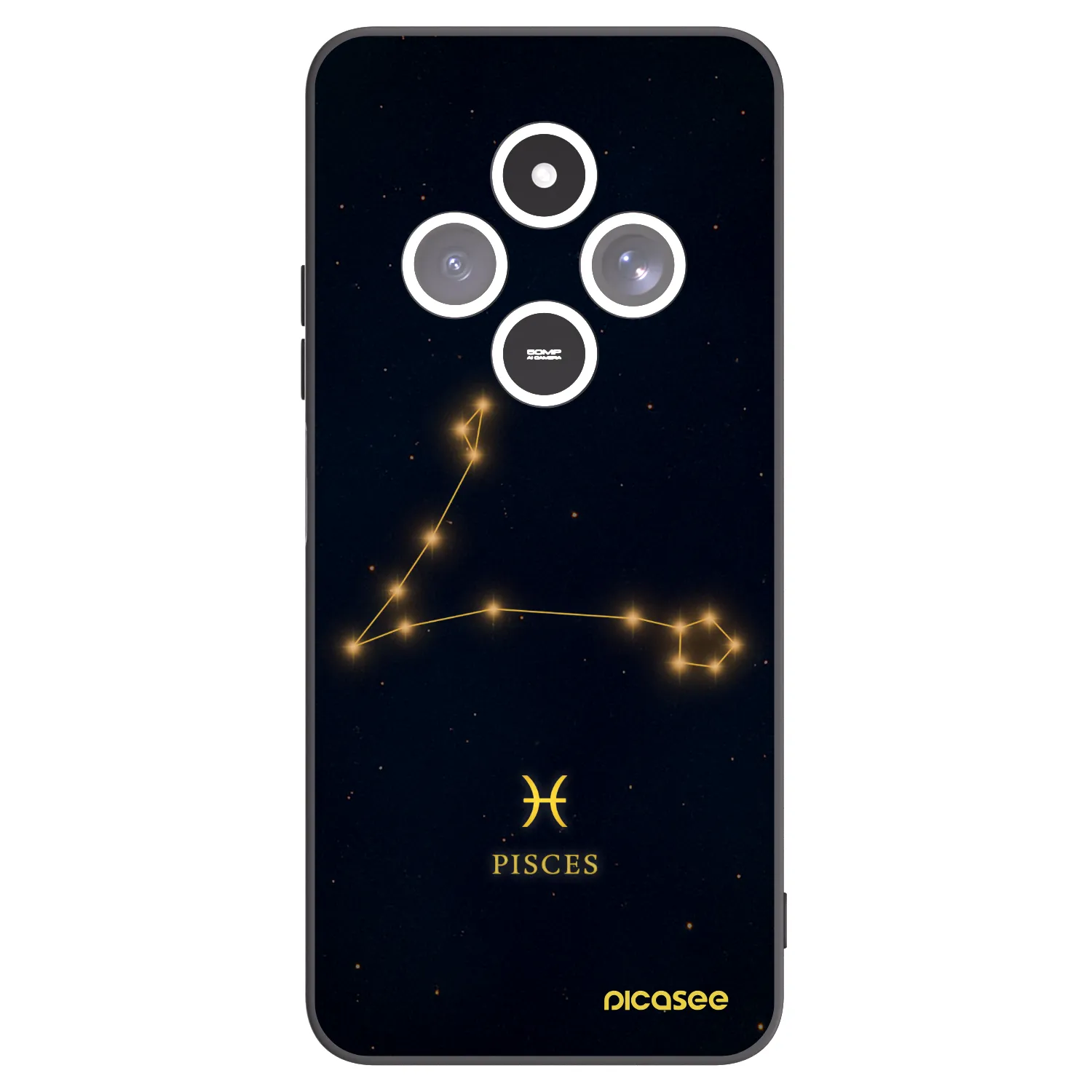 Picasee Xiaomi Redmi 14C Hülle - Schwarzes Silikon - PISCES