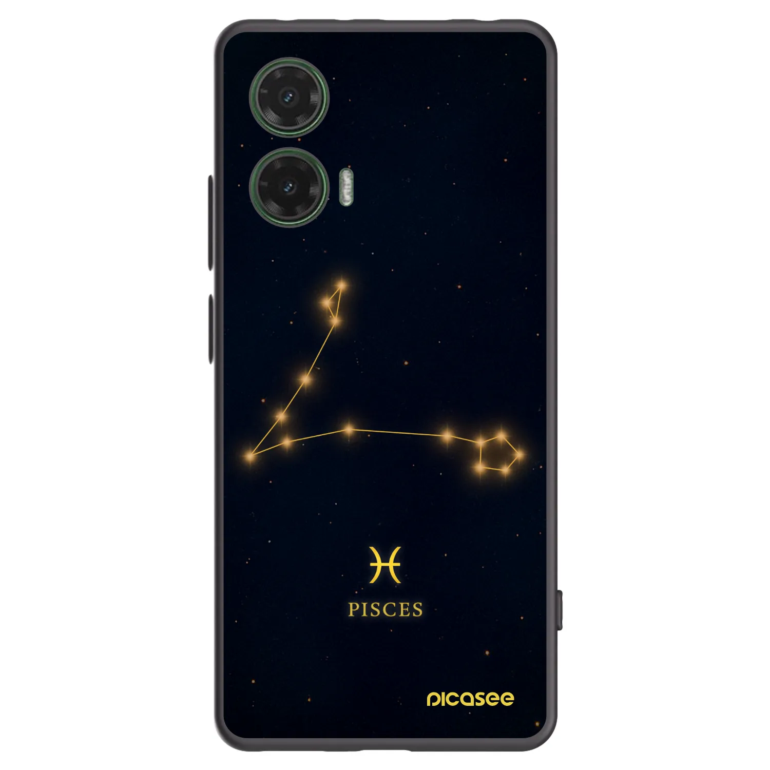 Picasee Motorola Moto G35 5G Hülle - Schwarzes Silikon - PISCES