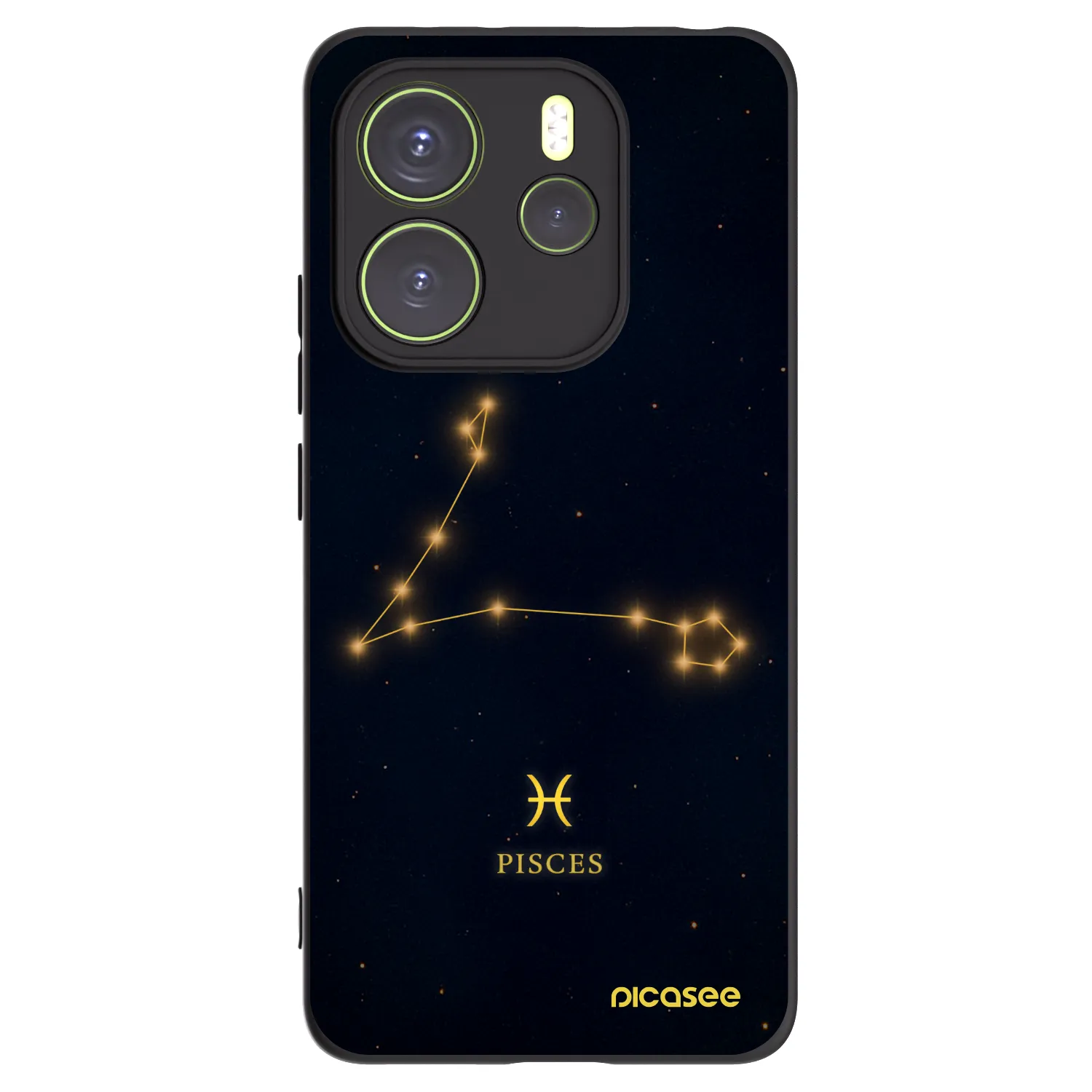 Picasee Xiaomi Redmi Note 14 4G Hülle - Schwarzes Silikon - PISCES