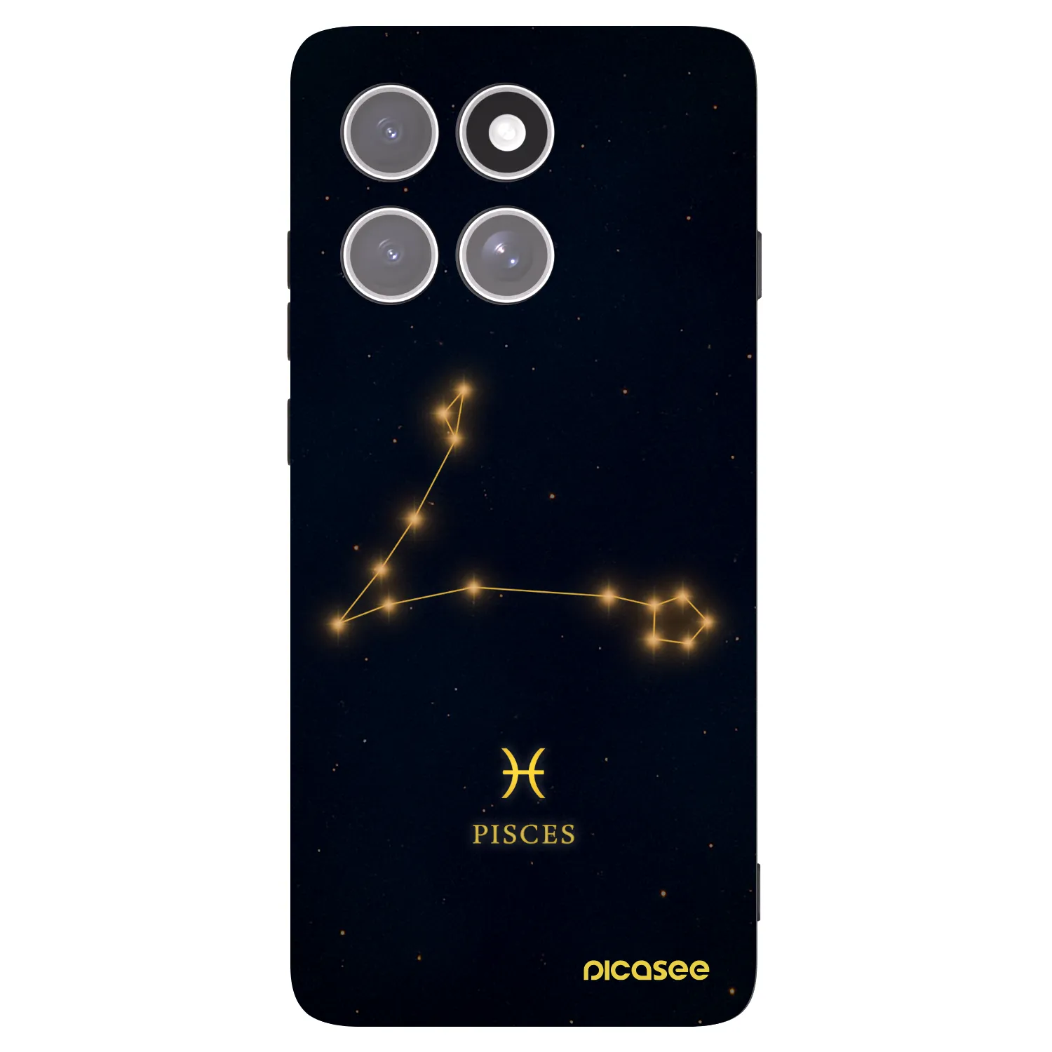 Picasee Motorola Edge 60 Pro Hülle - Schwarzes Silikon - PISCES