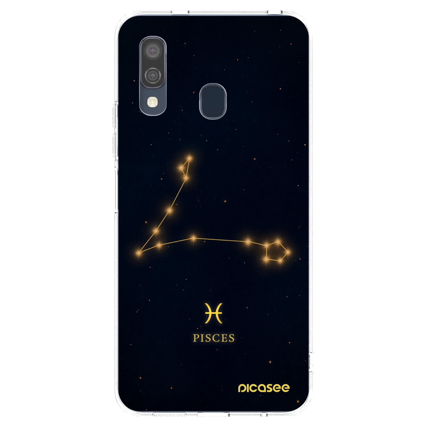 Picasee Samsung Galaxy A40 A405F Hülle - Transparentes Silikon - PISCES