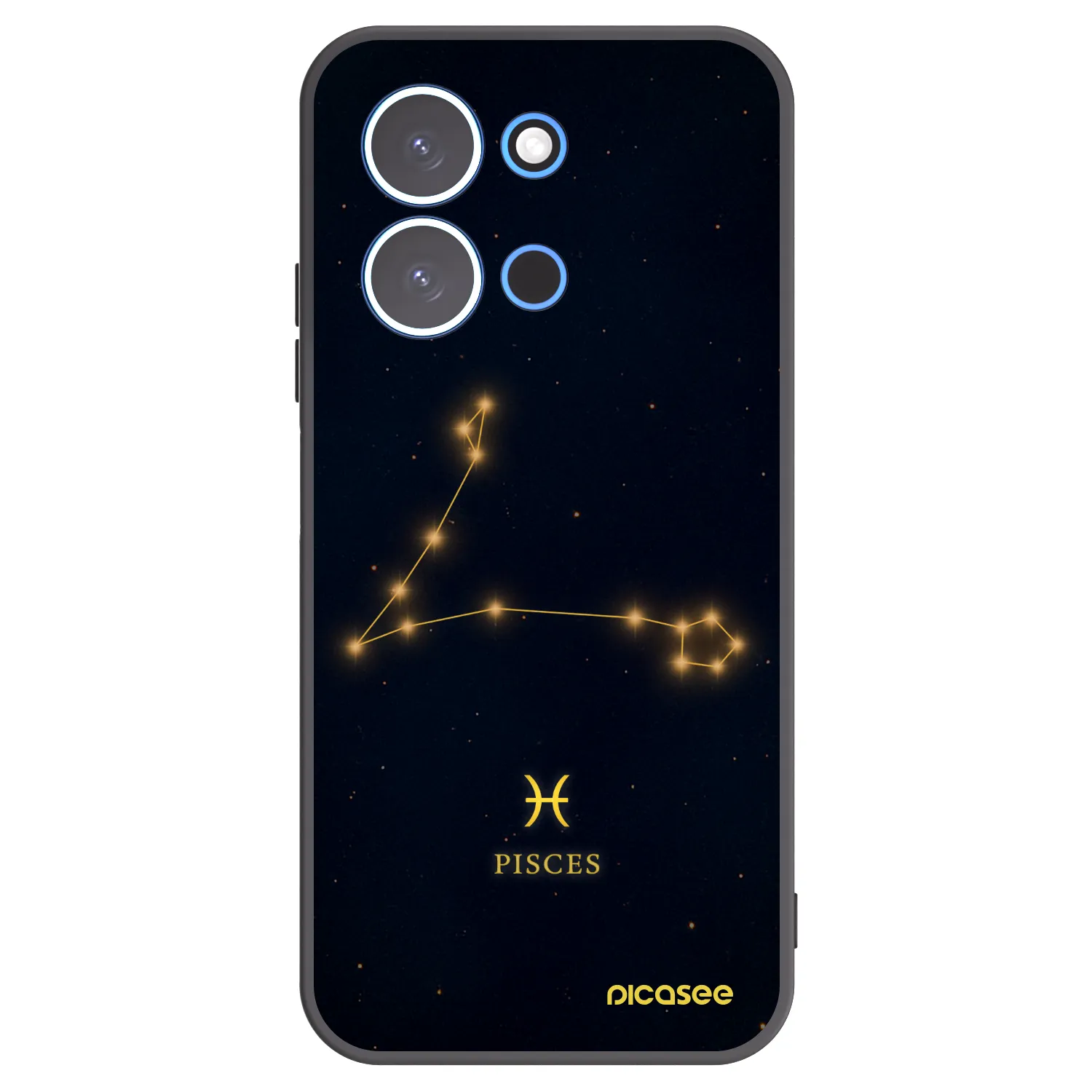 Picasee Xiaomi Redmi 15C 4G Hülle - Schwarzes Silikon - PISCES