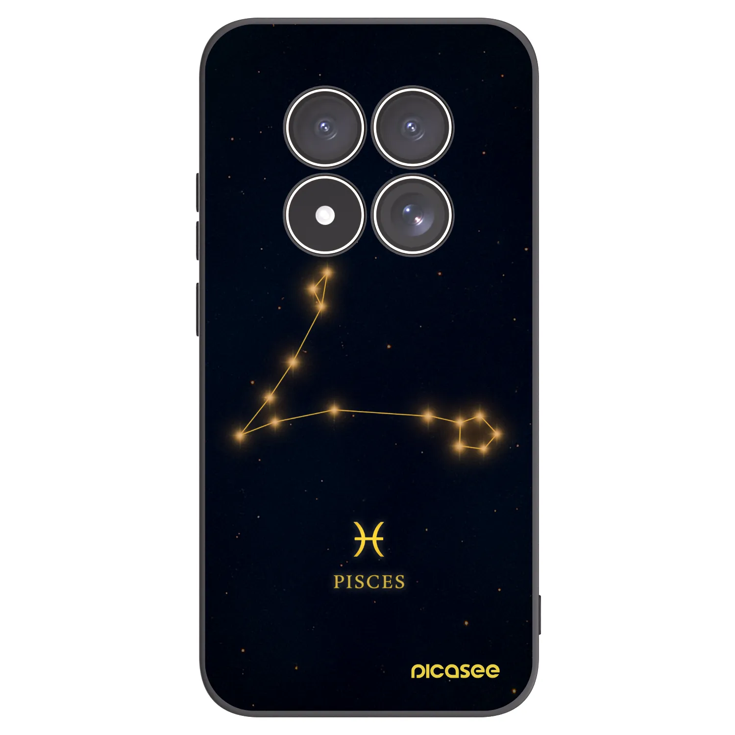 Picasee Xiaomi Redmi Note 15 Pro 4G Hülle - Schwarzes Silikon - PISCES
