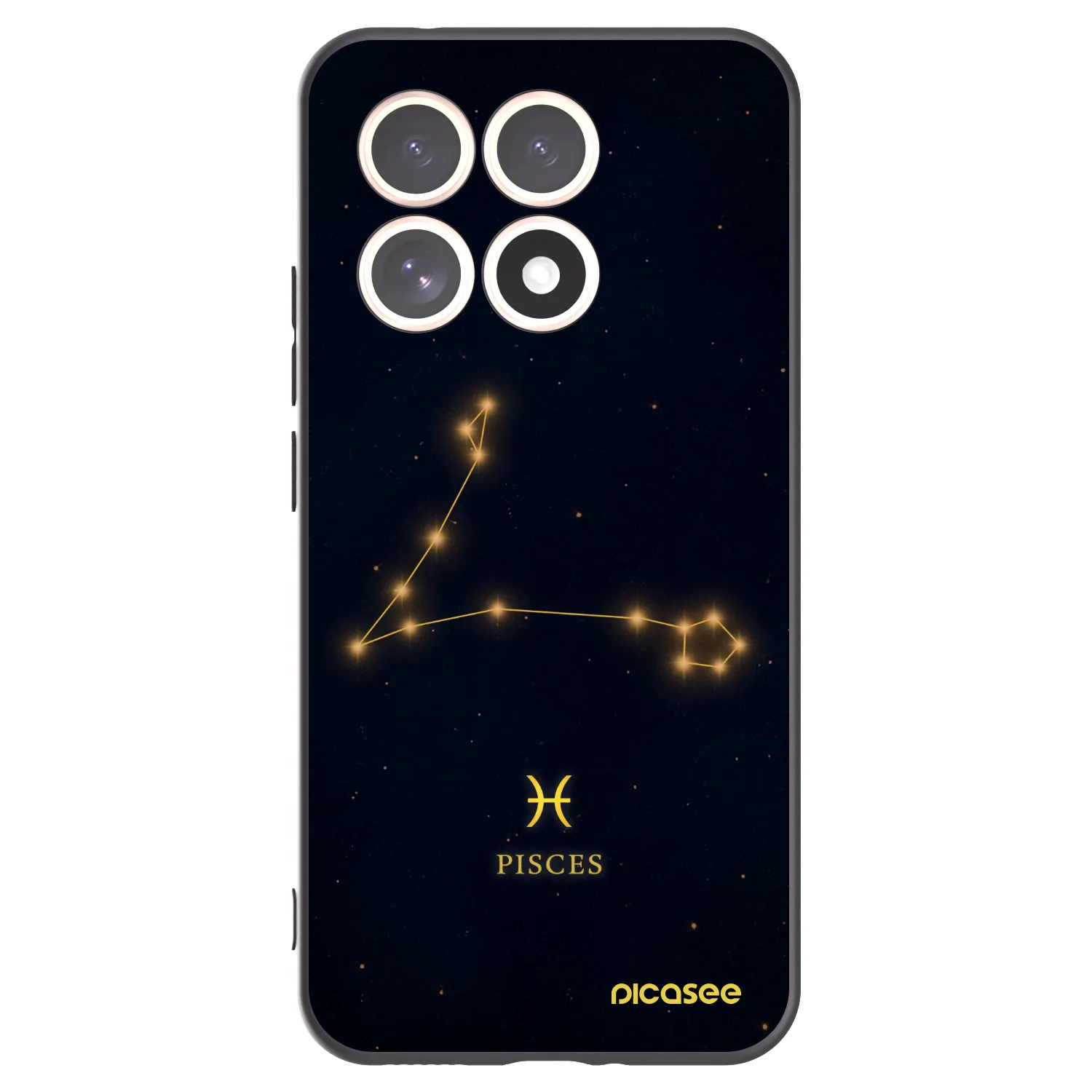 Picasee Xiaomi 15T Hülle - Schwarzes Silikon - PISCES