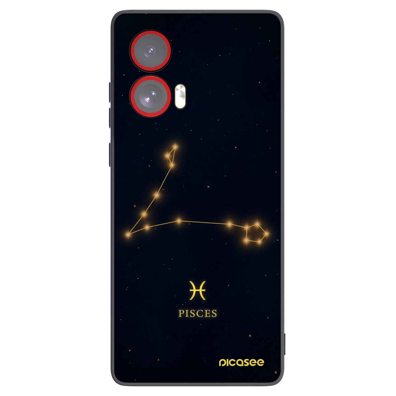 Picasee Motorola Edge 50 Fusion Hülle - Schwarzes Silikon - PISCES