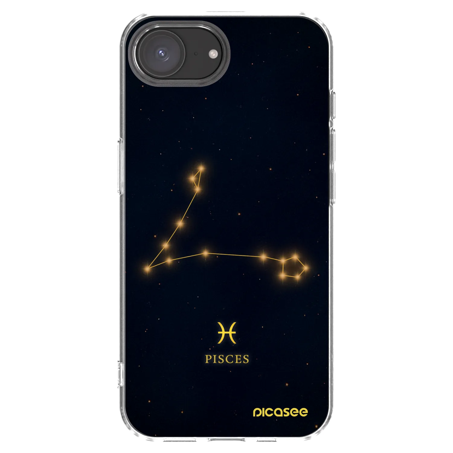 Picasee Apple iPhone 17e Hülle - Transparentes Silikon - PISCES