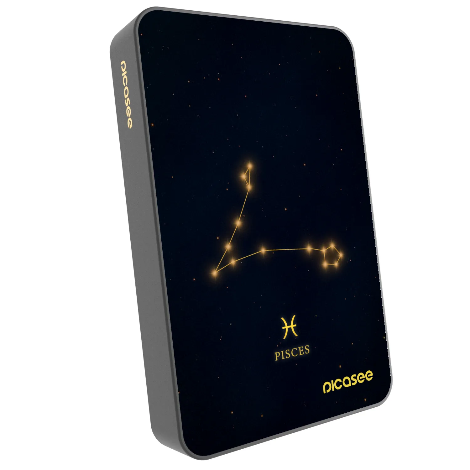 Picasee Powerbank mit MagSafe 10 000 mAh Grau - PISCES