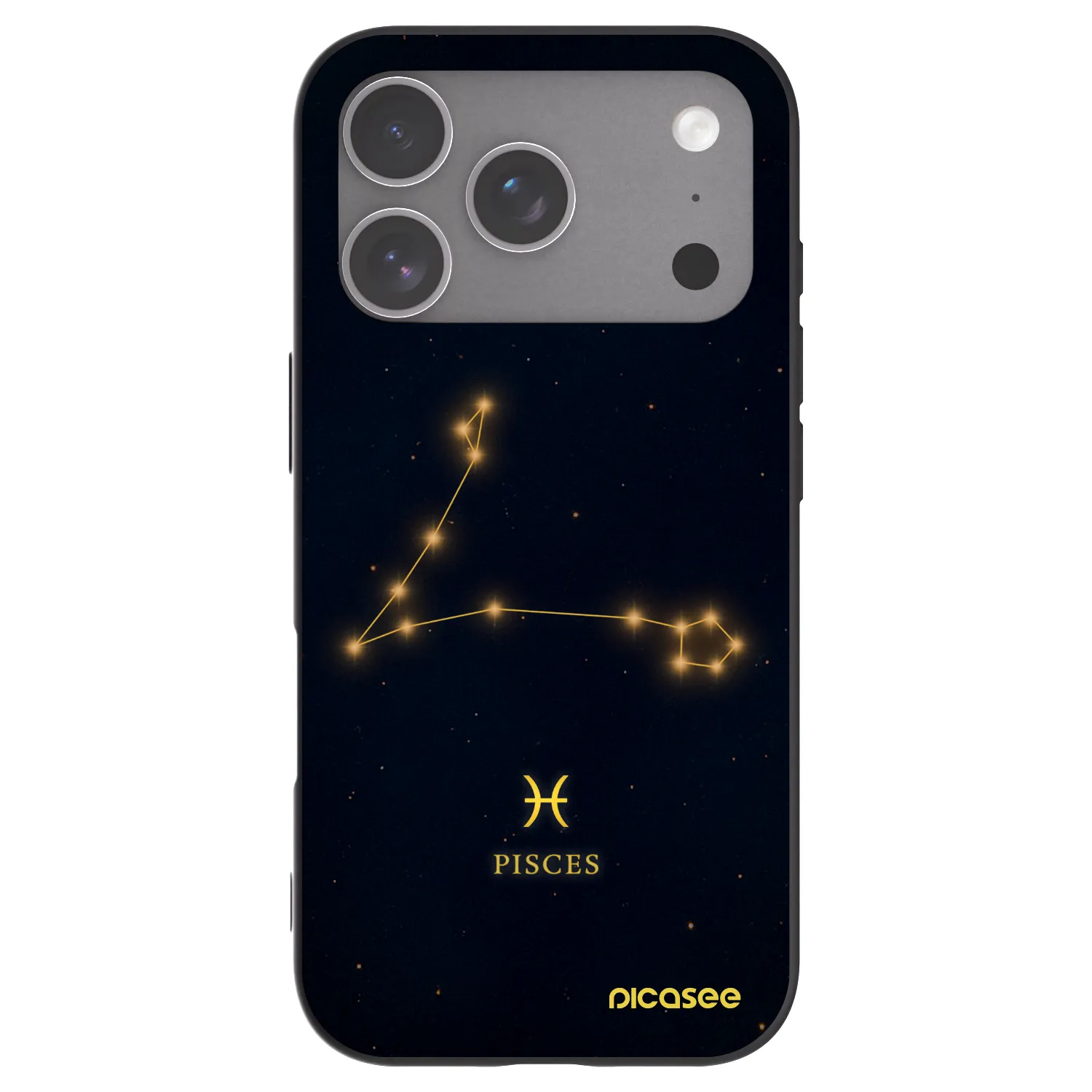 Picasee Apple iPhone 18 Pro Hülle - Schwarzes Silikon - PISCES