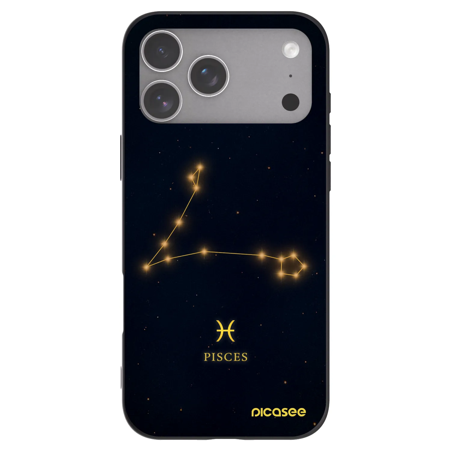 Picasee Apple iPhone 18 Pro Max Hülle - Schwarzes Silikon - PISCES