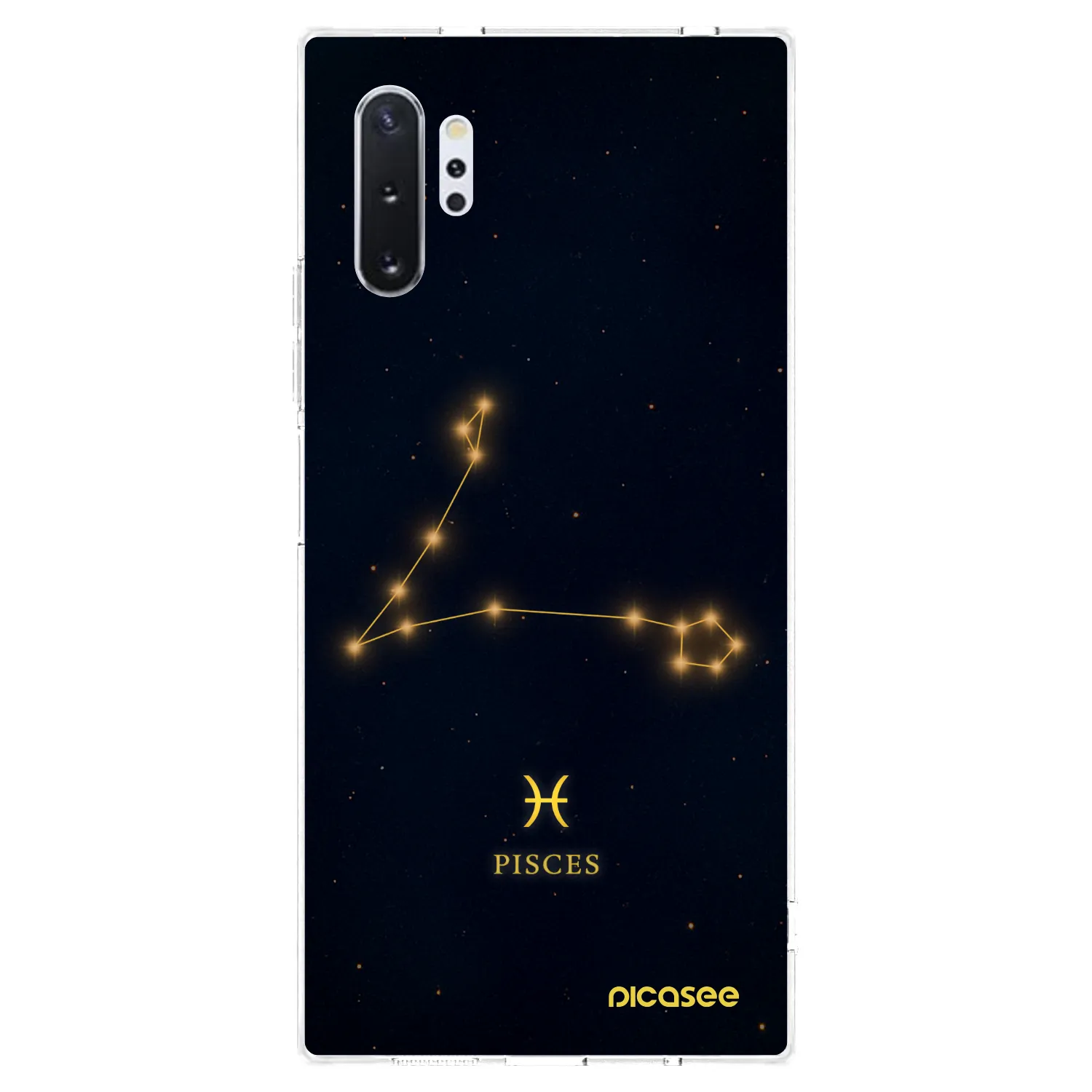 Picasee Samsung Galaxy Note 10+ N975F Hülle - Transparentes Silikon - PISCES