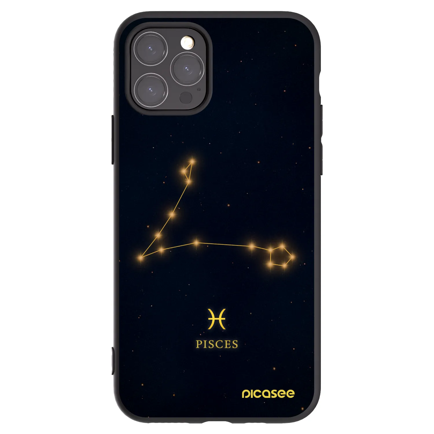 Picasee Apple iPhone 11 Pro Hülle - Schwarzes Silikon - PISCES