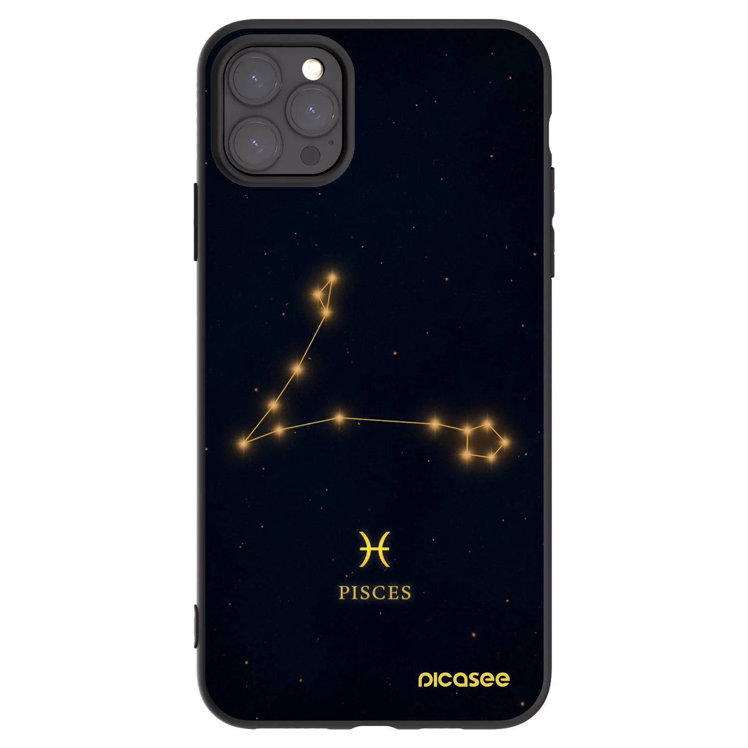 Picasee Apple iPhone 11 Pro Max Hülle - Schwarzes Silikon - PISCES