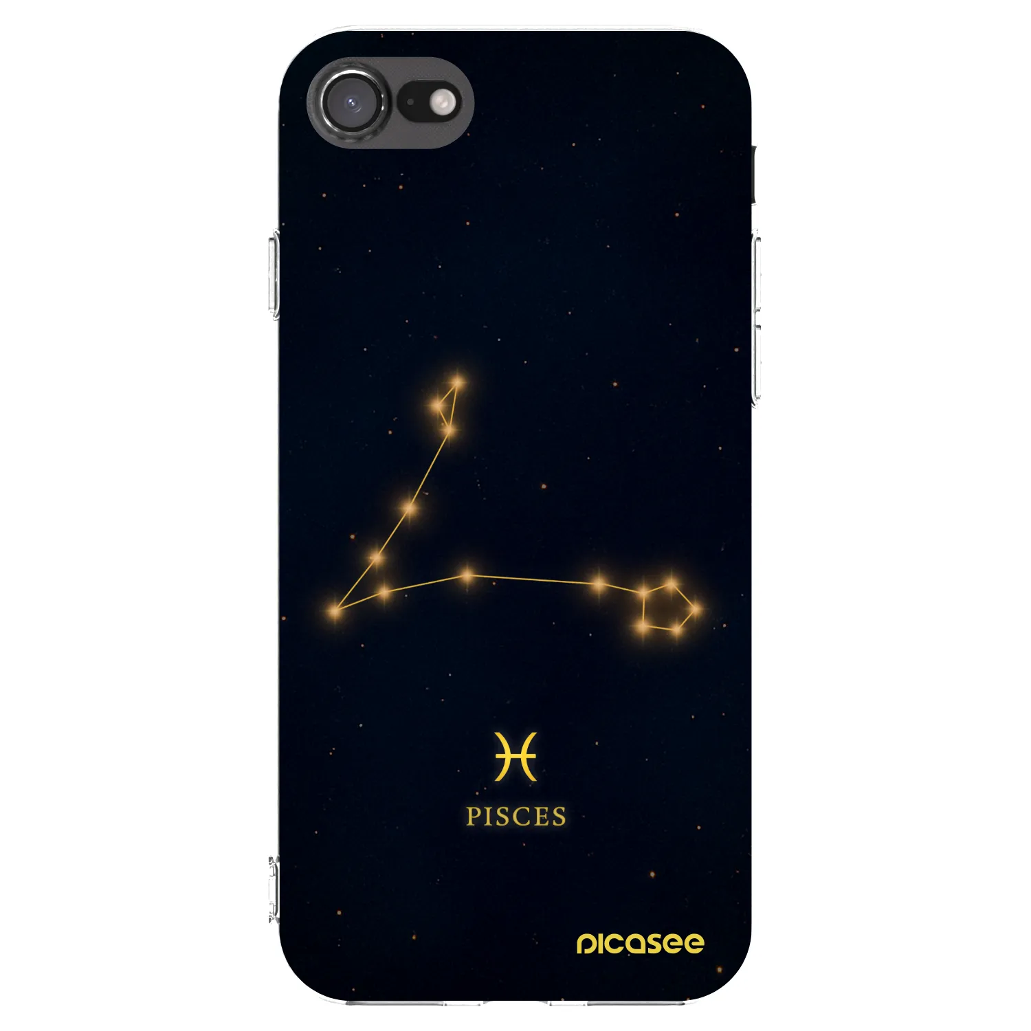Picasee Apple iPhone 8 Hülle - Transparentes Silikon - PISCES