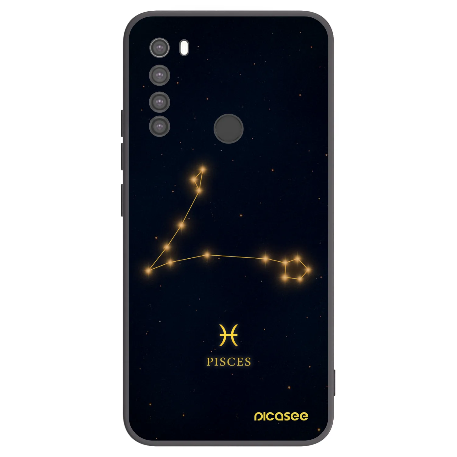 Picasee Xiaomi Redmi Note 8 Hülle - Schwarzes Silikon - PISCES