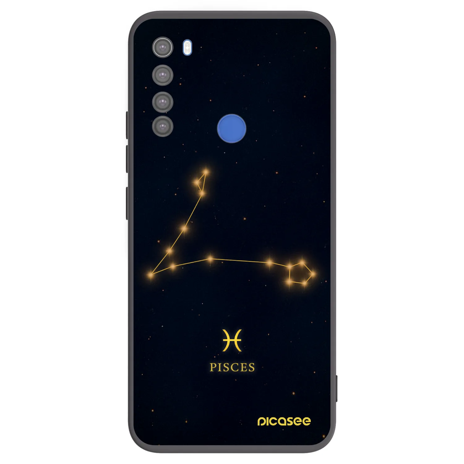 Picasee Xiaomi Redmi Note 8T Hülle - Schwarzes Silikon - PISCES