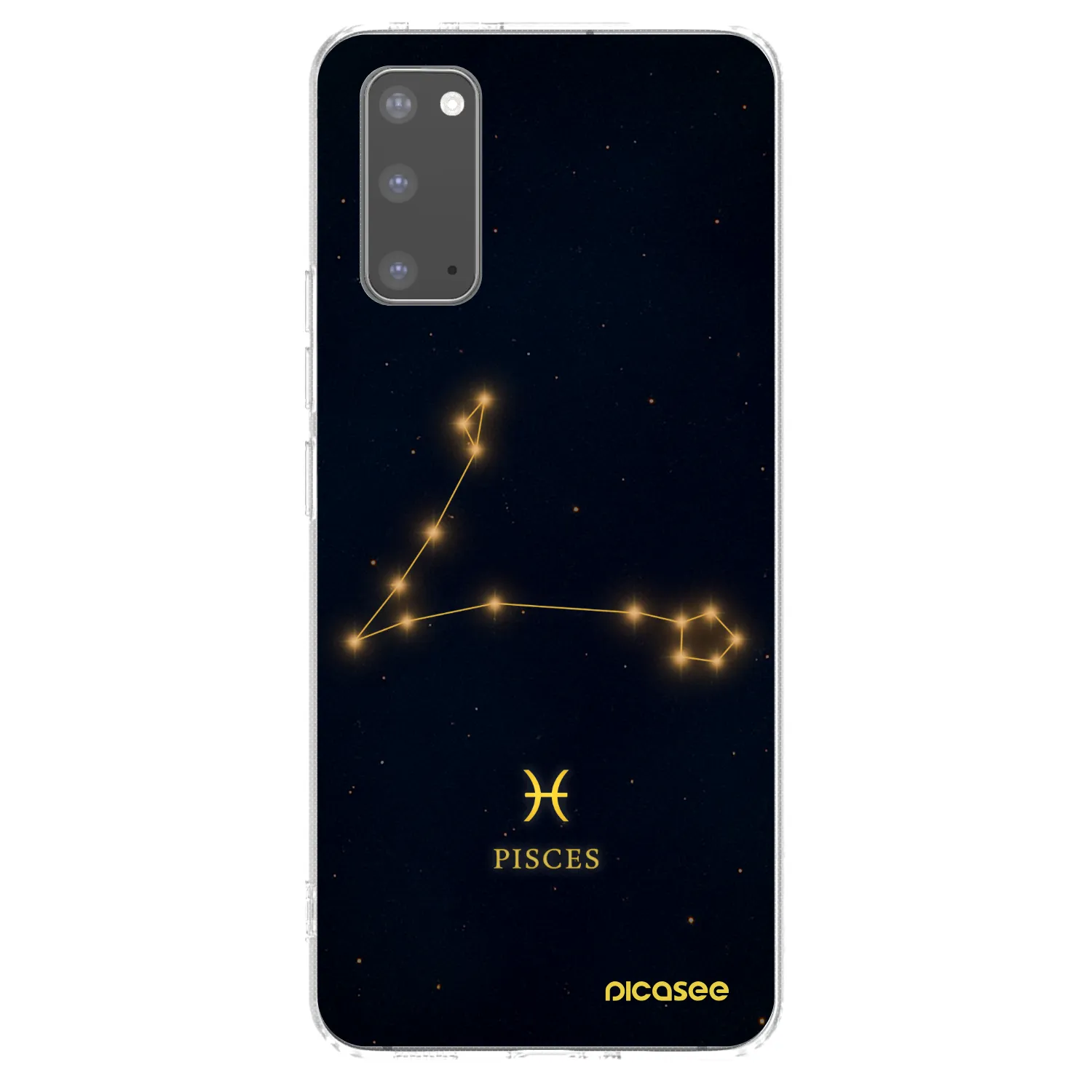 Picasee Samsung Galaxy S20 G980F Hülle - Transparentes Silikon - PISCES