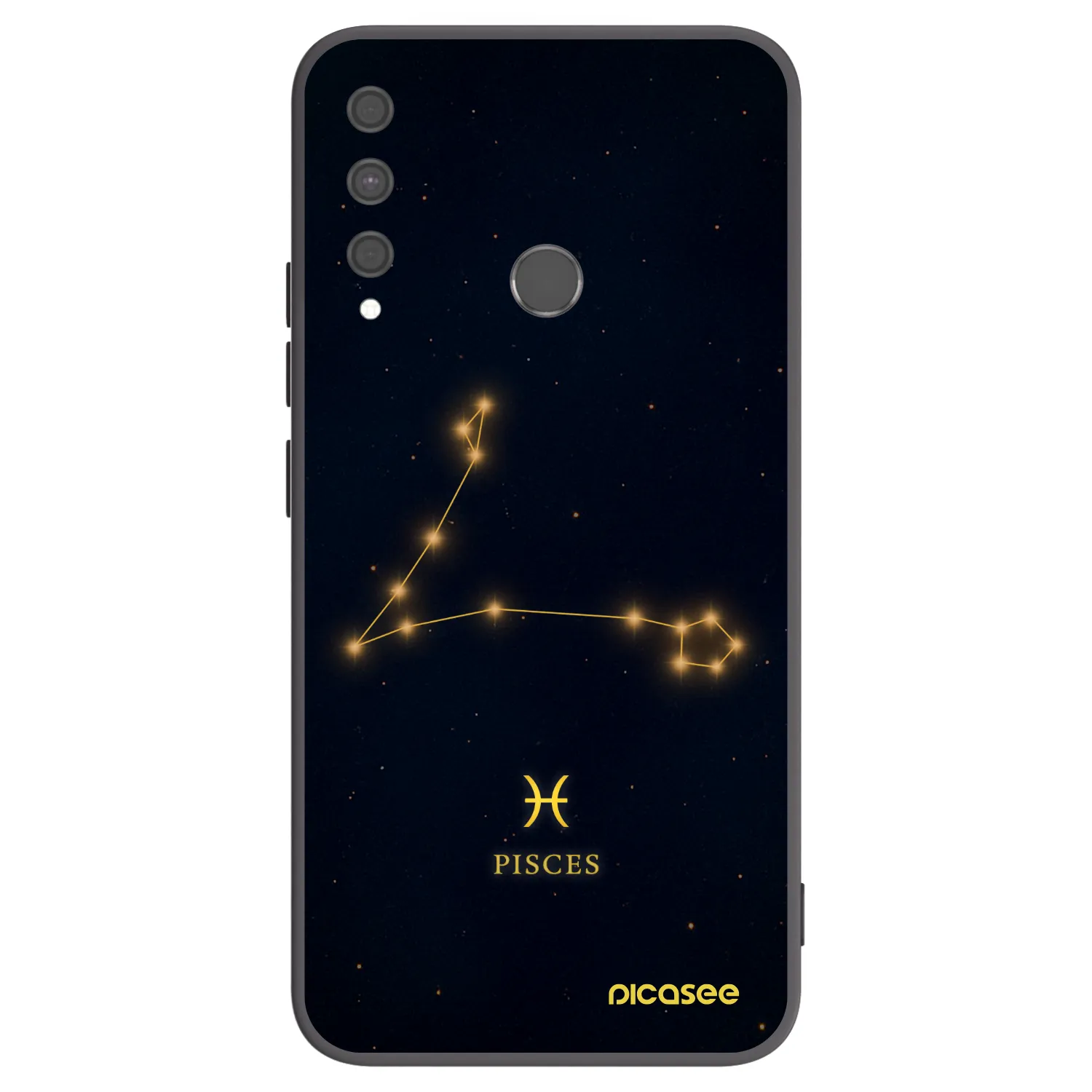 Picasee Huawei P40 Lite E Hülle - Schwarzes Silikon - PISCES