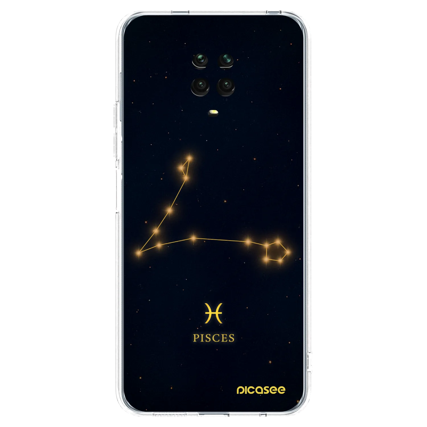 Picasee Xiaomi Redmi Note 9S Hülle - Transparentes Silikon - PISCES