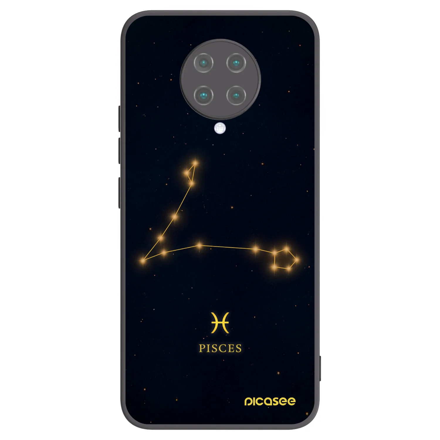 Picasee Xiaomi Poco F2 Pro Hülle - Schwarzes Silikon - PISCES